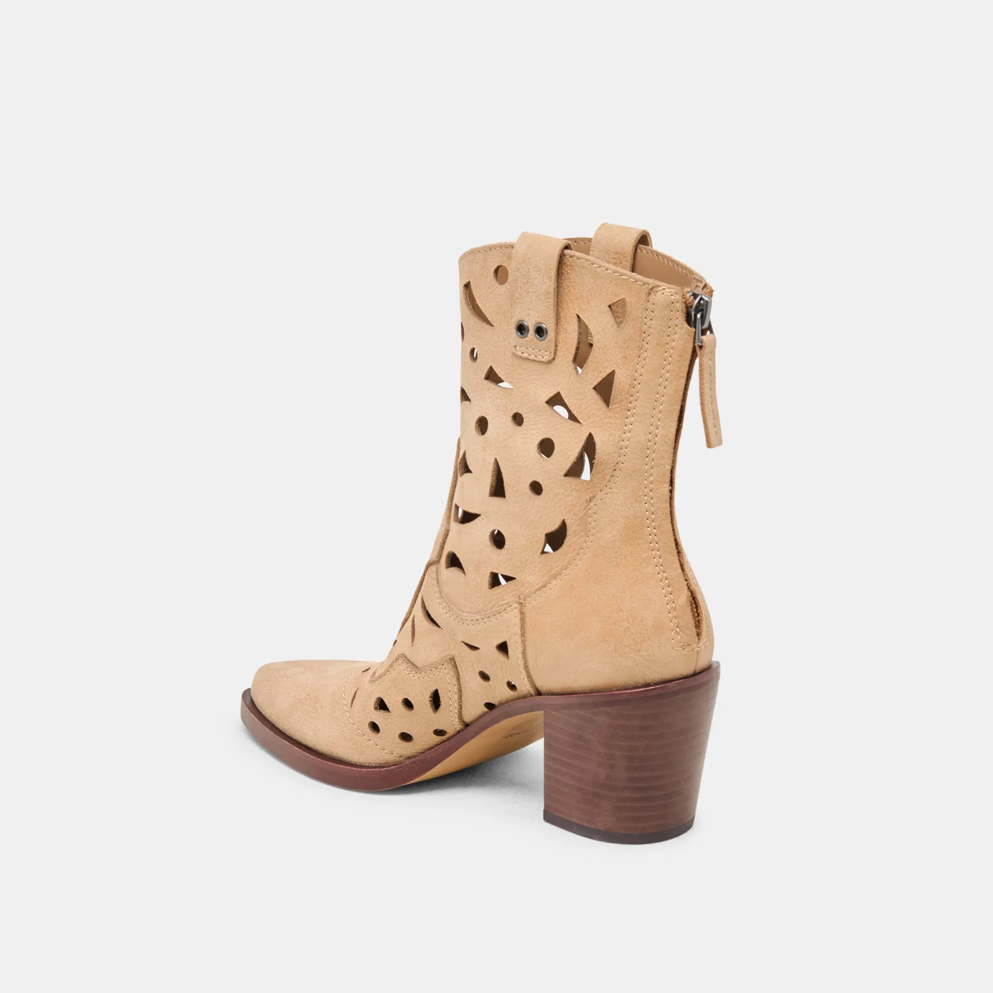 Tough Exterior ZENOBI BOOTIES CAMEL DISTRESSED LEATHER