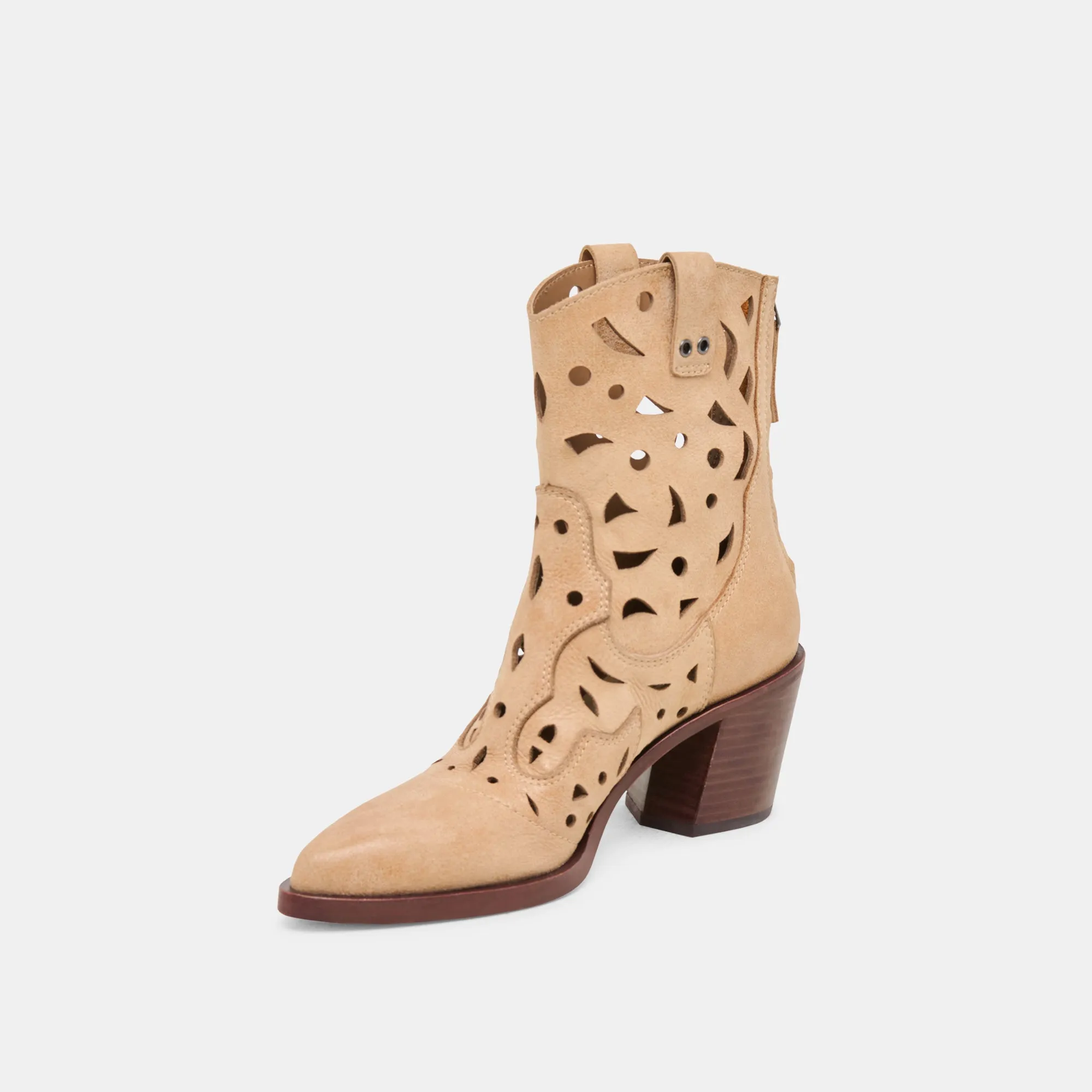 Sporty Look Adjustable Straps ZENOBI BOOTIES CAMEL DISTRESSED LEATHER