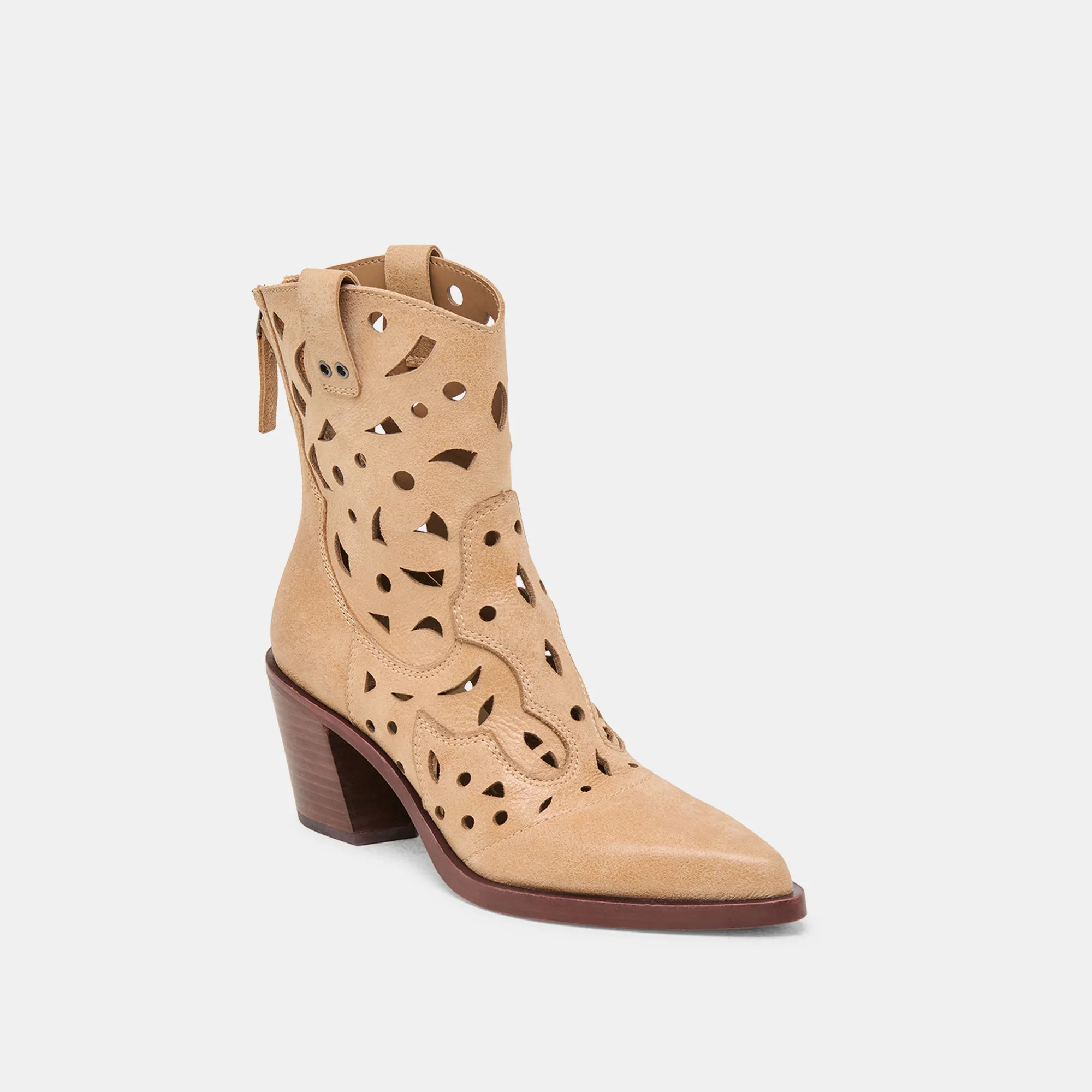 Smart Design ZENOBI BOOTIES CAMEL DISTRESSED LEATHER