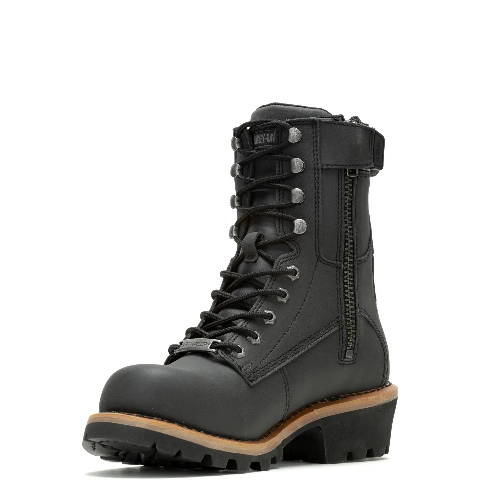 Harley-Davidson Tyson Flash D96295 Mens Black Leather Motorcycle Boots Daily Rugged All-Season Protection