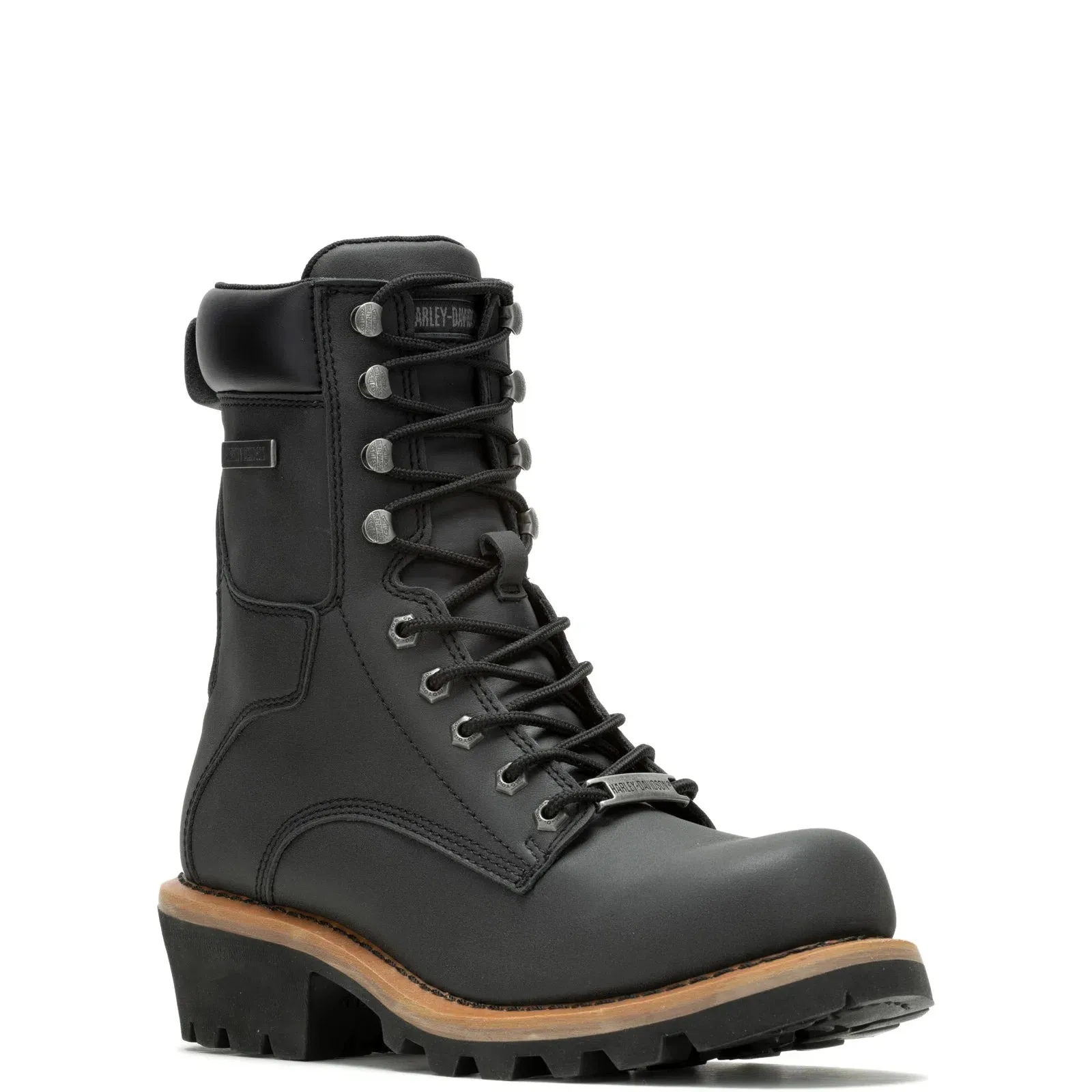 Traction Sole Good elasticity Harley-Davidson Tyson Flash D96295 Mens Black Leather Motorcycle Boots