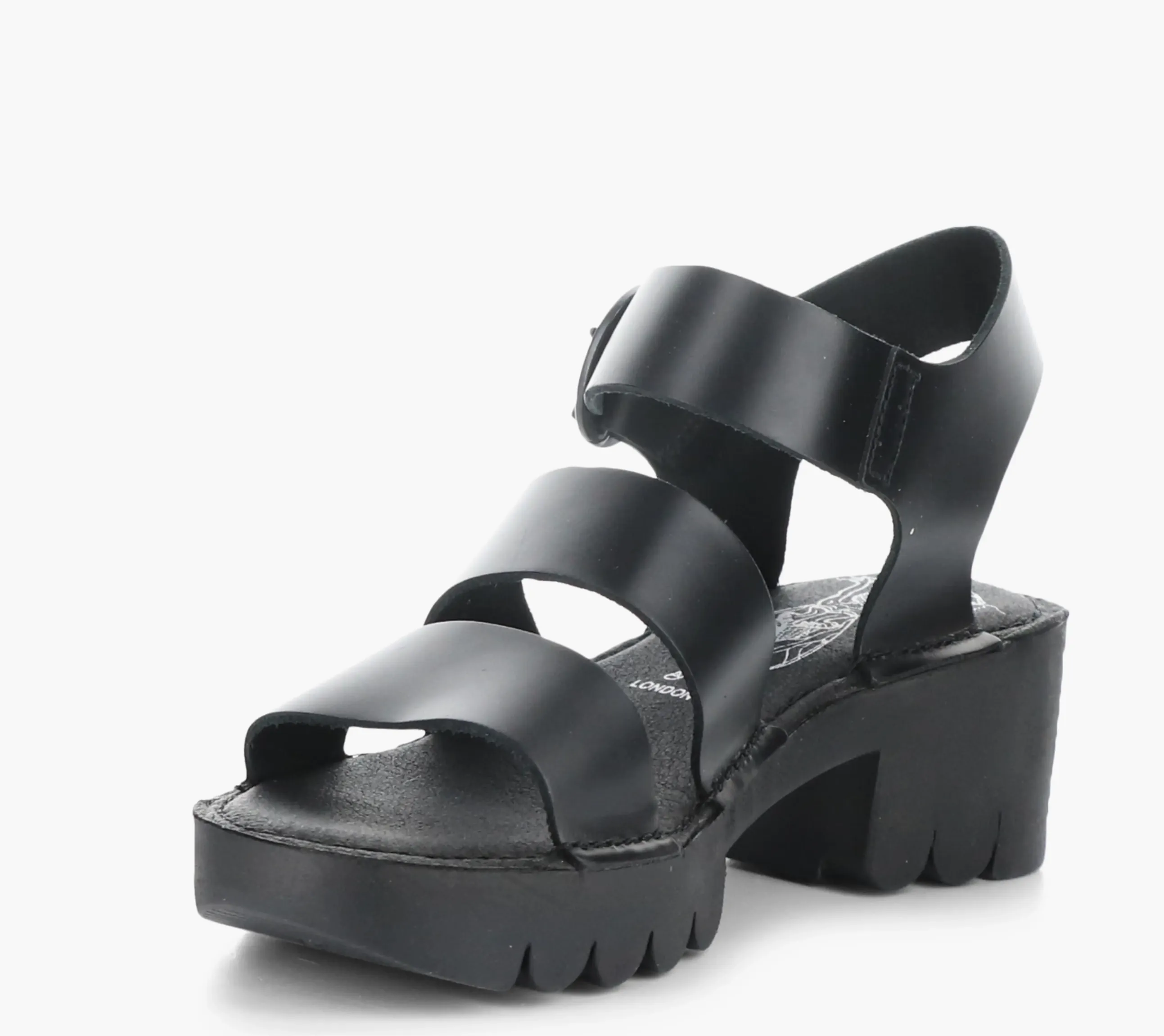 FLY LONDON EGLY BLACK Ribbon Tie Flat Comfort