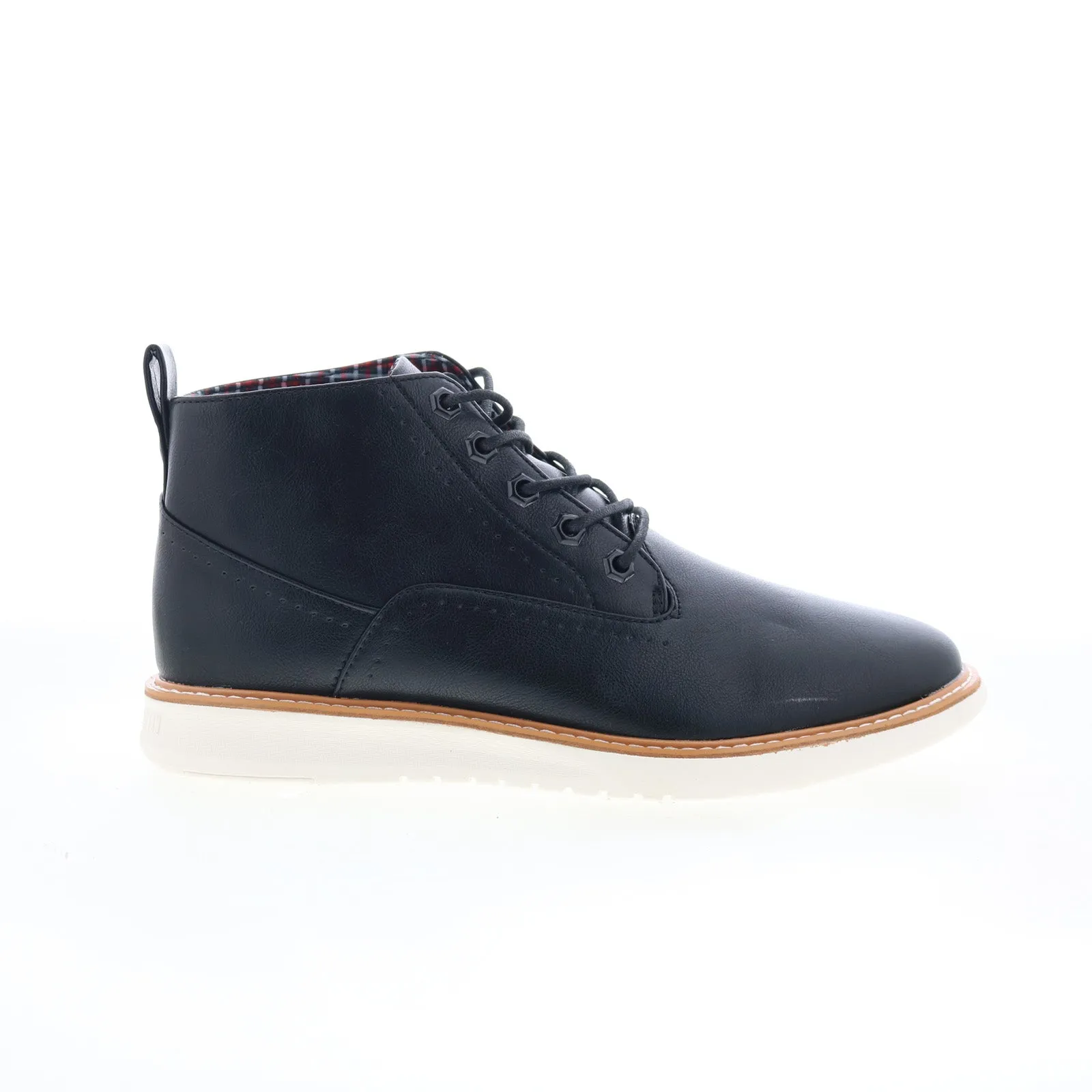 Ben Sherman Omega Casual Chukka Mens Black Synthetic Casual Dress Boots Chukka Silhouette Lace Closure