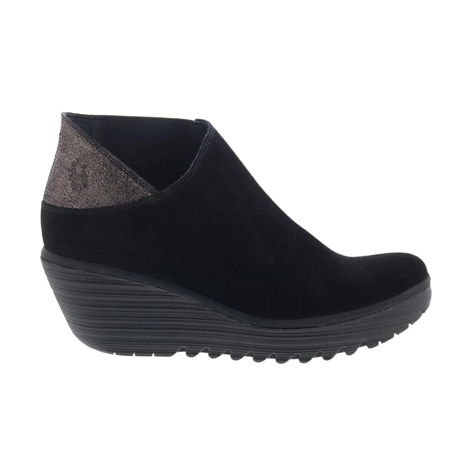 Fly London Yego YEGO400FLY-007 Womens Black Suede Ankle & Booties Boots Archaeologist Cool Weather