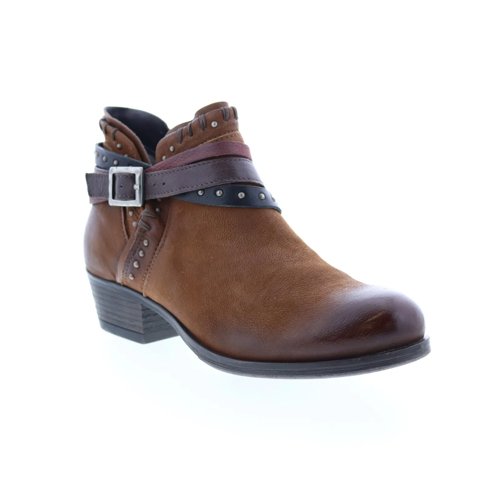 Miz Mooz Booker 111265 Womens Brown Leather Zipper Ankle & Booties Boots Essential Piece Clean Form
