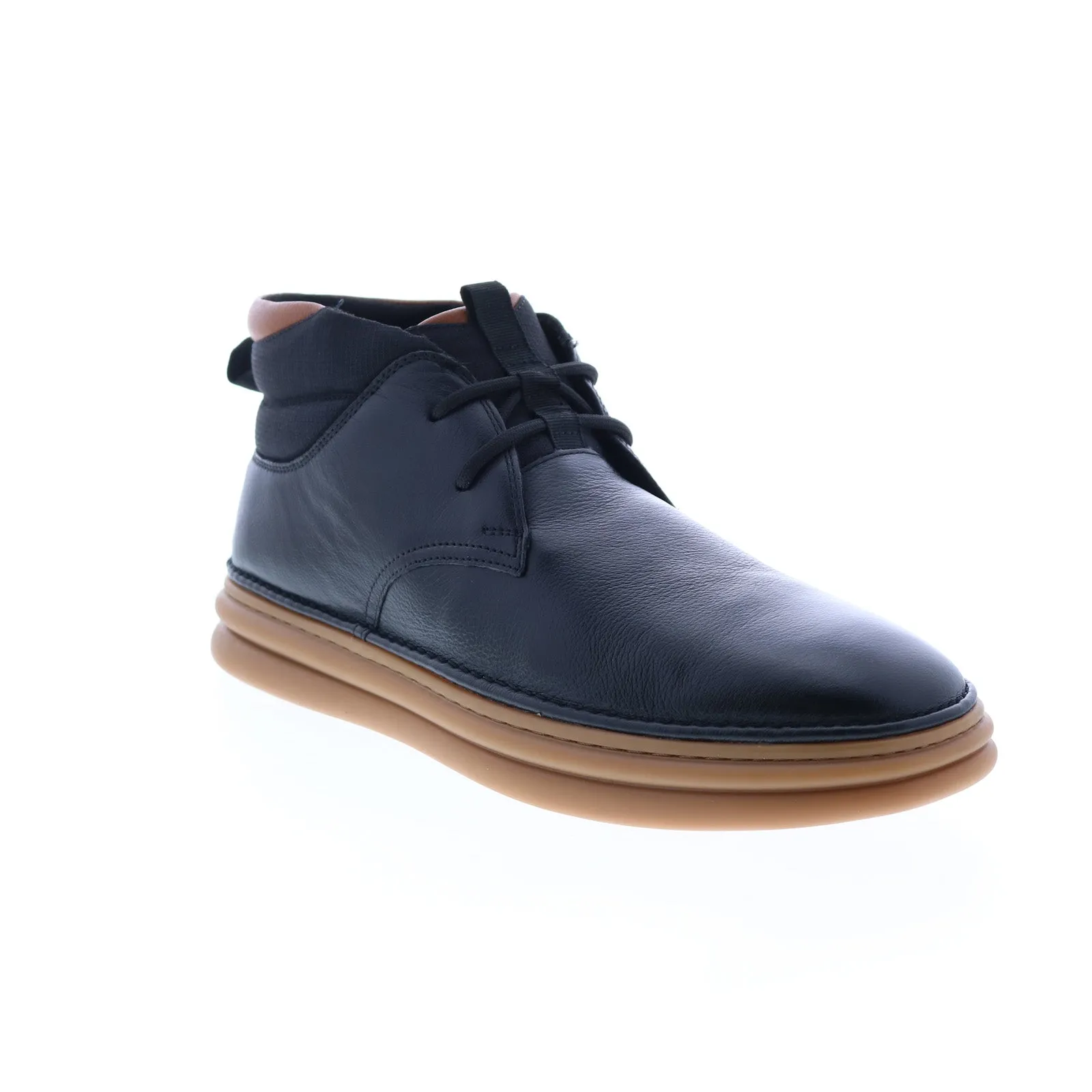 Textile Lining Stacy Adams Delson 25556-001 Mens Black Leather Lace Up Chukkas Boots