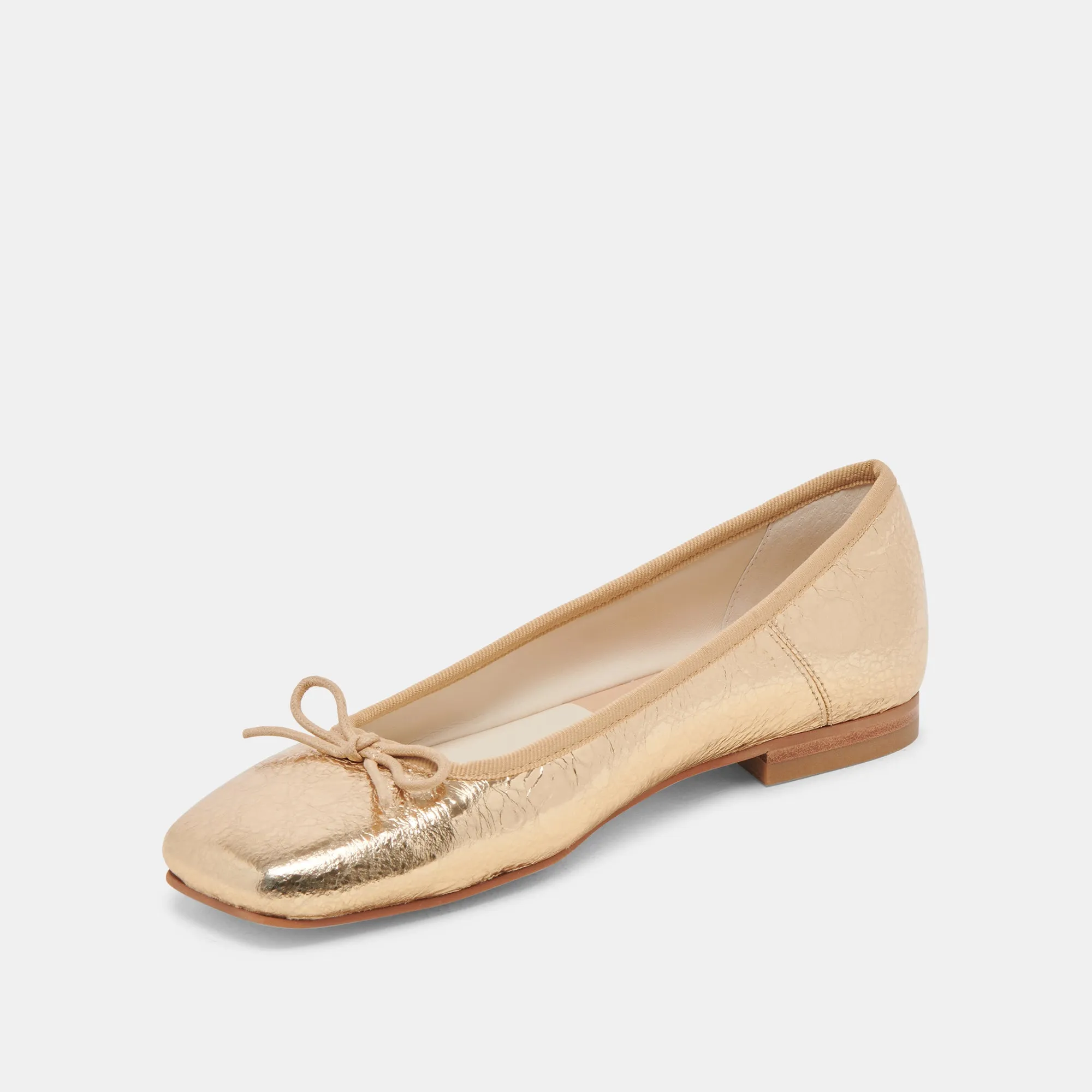 heel cup ANISA BALLET FLATS GOLD DISTRESSED LEATHER