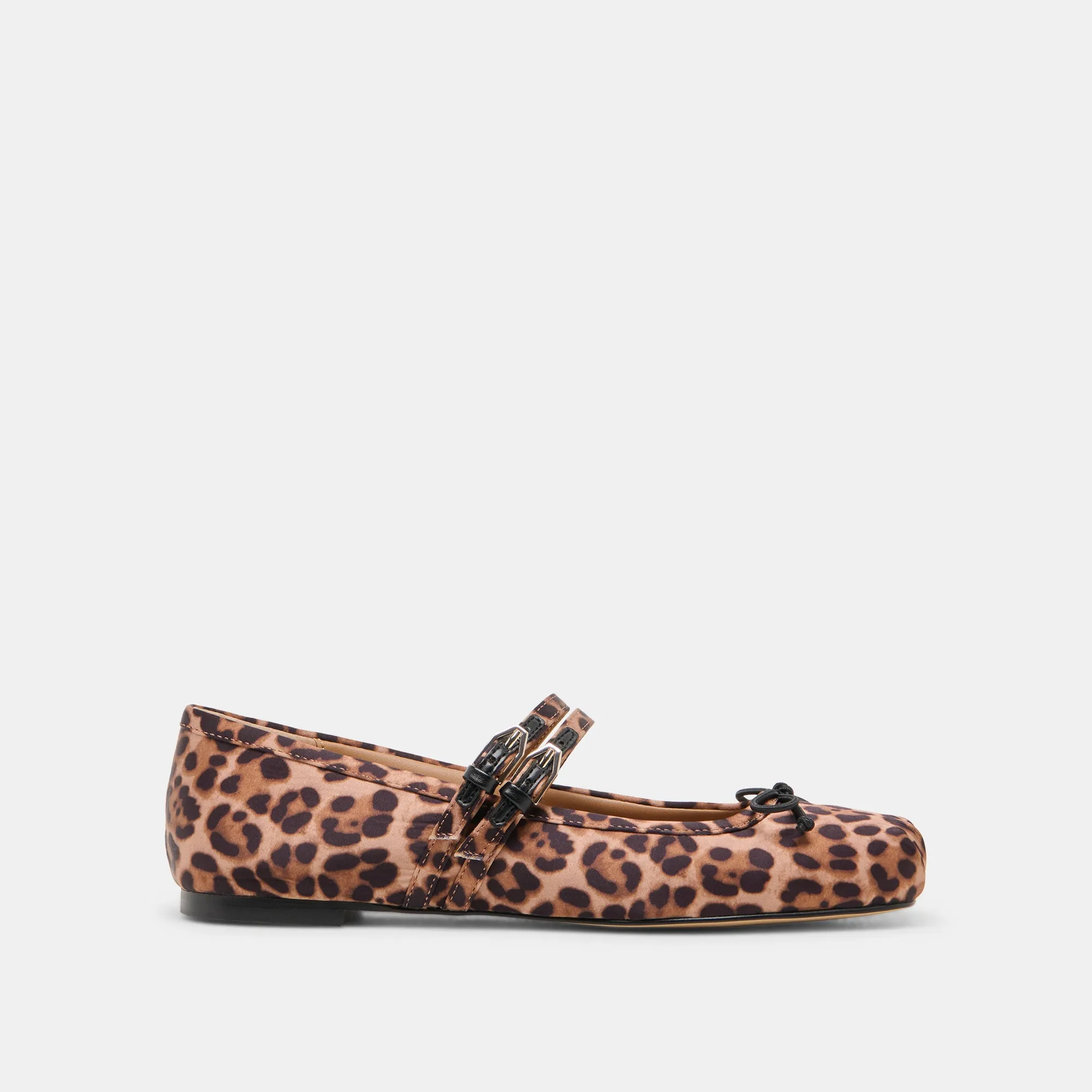 GIBSEN BALLET FLATS DK LEOPARD SATIN All Purpose Teacher Wear