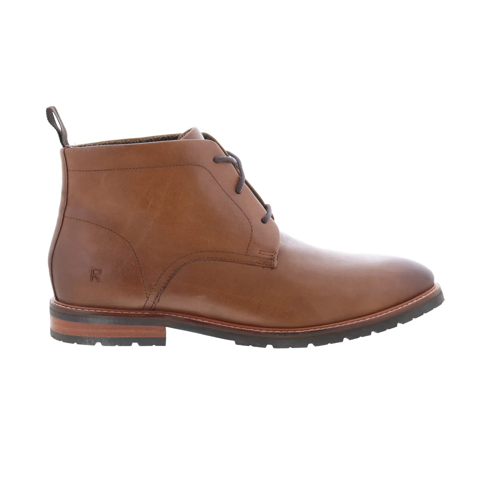 Rockport Caspe RMCASPE Mens Brown Leather Lace Up Chukkas Boots Music Festival