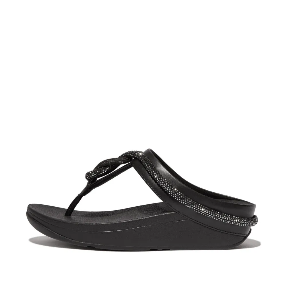 FitFlop Fino Crystal-Cord Leather Dance Mode Antique Glow