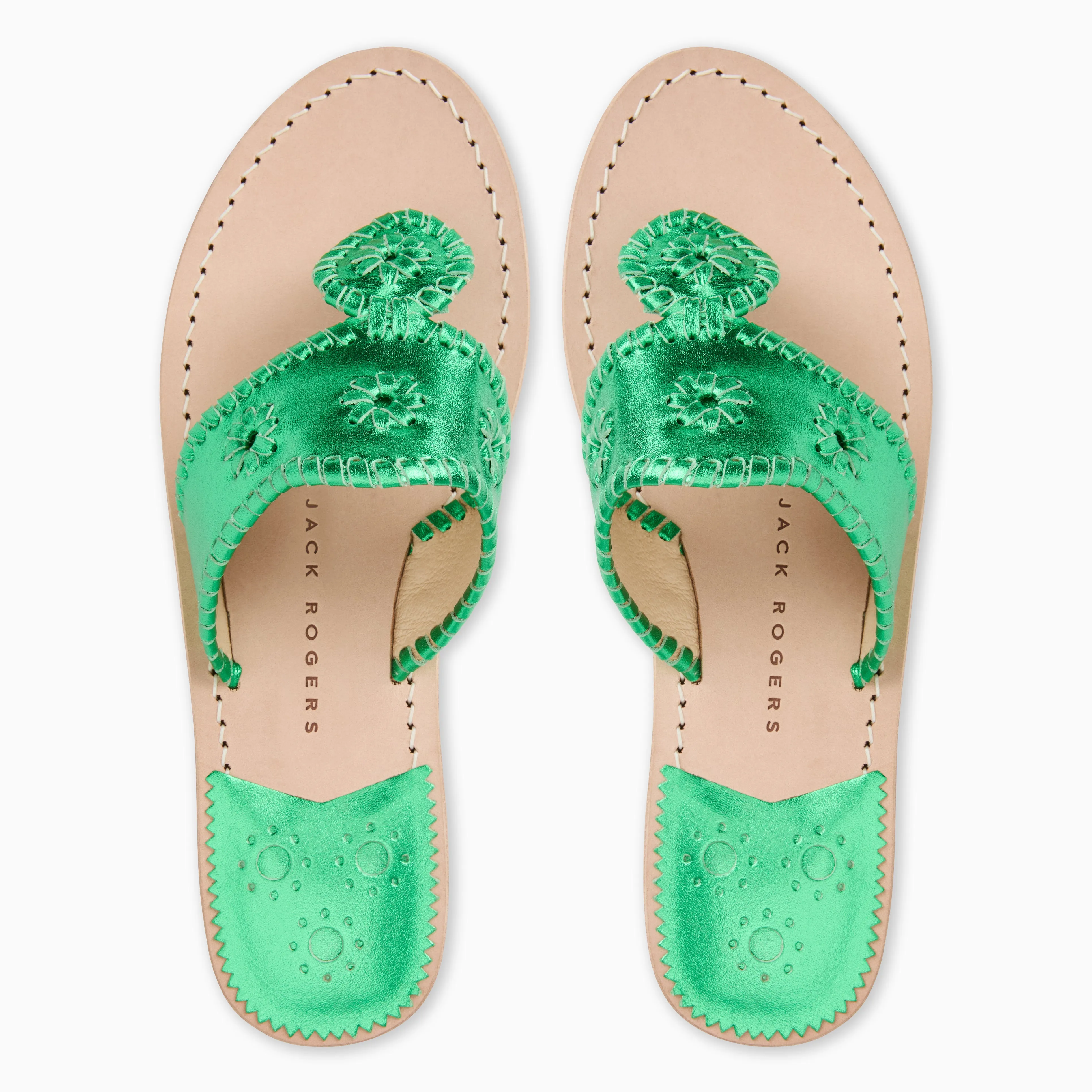 Jacks Metallic Leather Flat Sandal Week Easy World Step