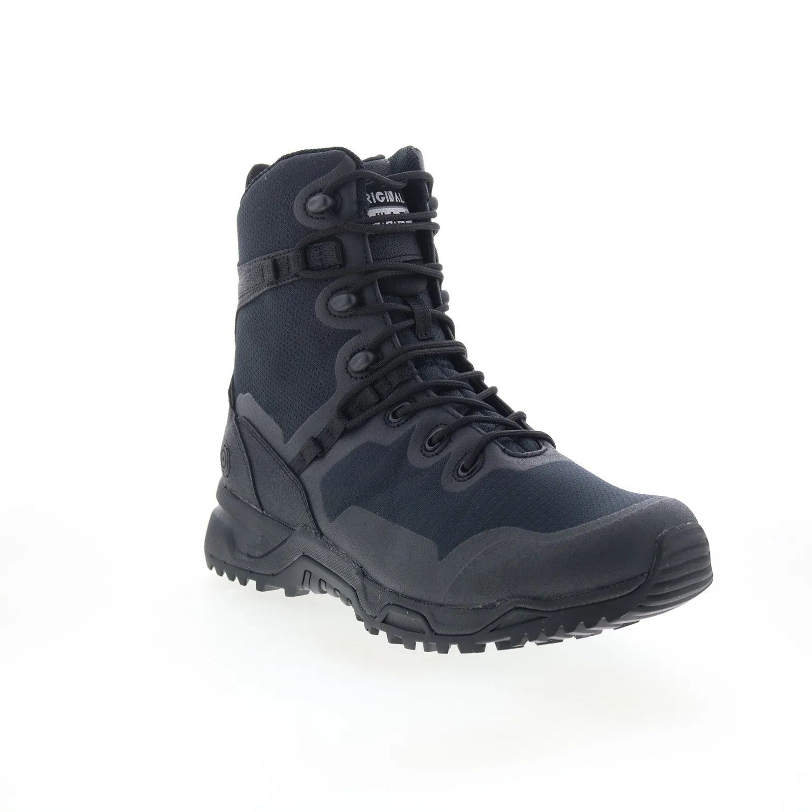 Long Travel Original Swat Alpha Fury 8" Side-Zip EN 177501 Mens Black Wide Tactical Boots