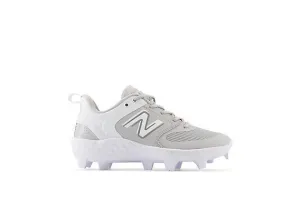 New Balance Women's Fresh Foam Velo V3 Molded Softball Cleats - Grey with White - SPVELOG3 Quick Support Maximum touch