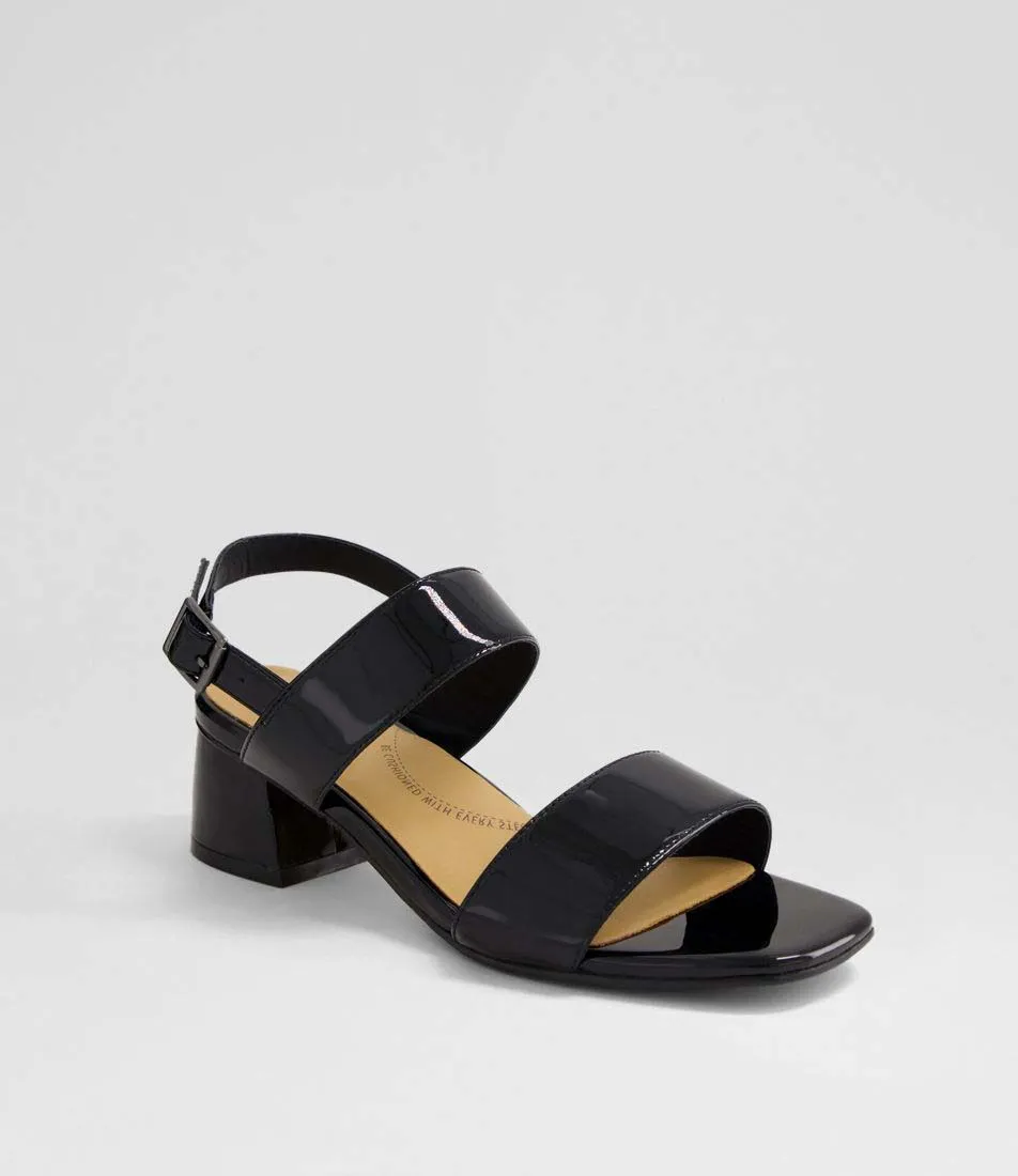 ZIERA CAITLAN BLACK PATENT heel cup