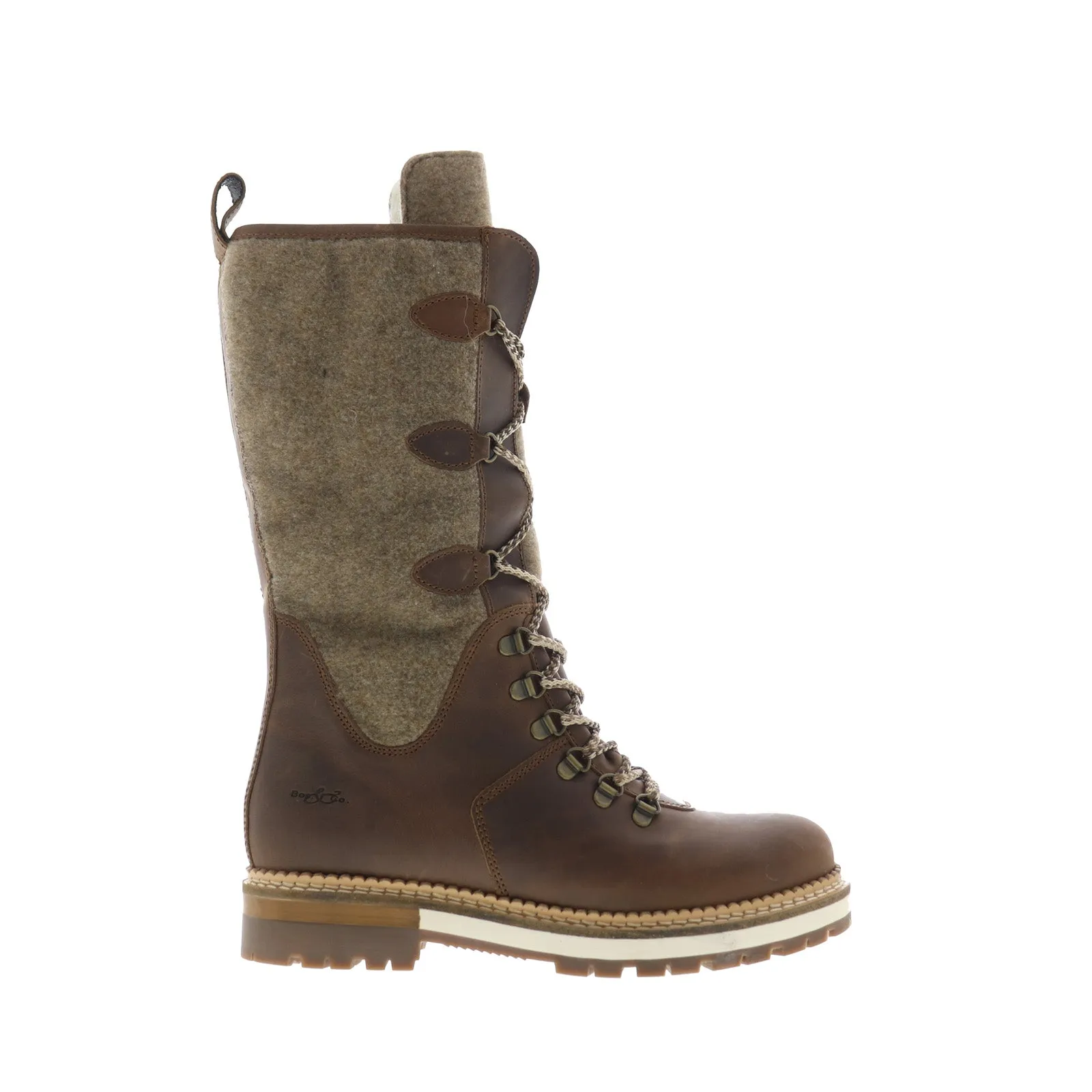 Chukka Silhouette Bos. & Co. Algid Womens Brown Leather Lace Up Casual Dress Boots