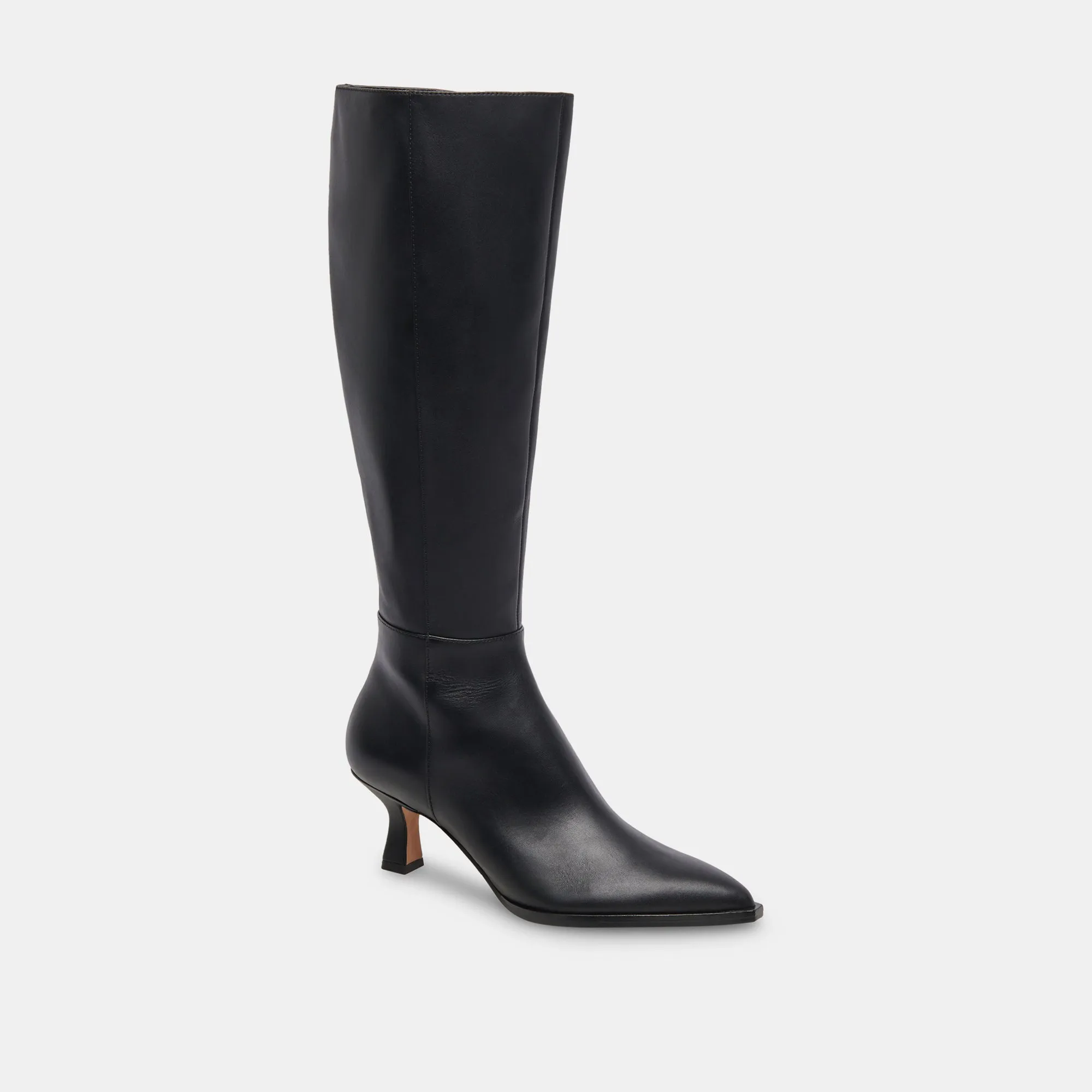 AUGGIE EXTRA WIDE CALF BOOTS BLACK LEATHER Reliable Footwear