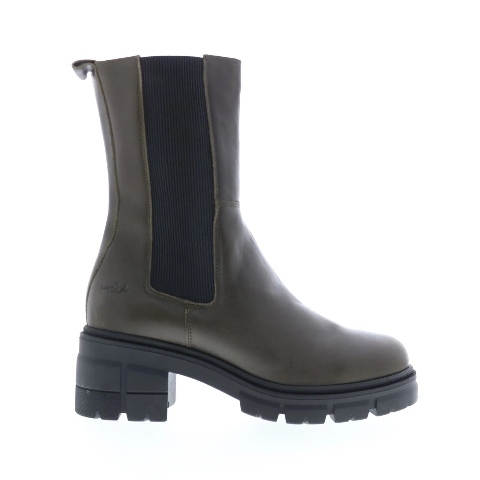 Bos. & Co. Brunas Womens Green Leather Zipper Casual Dress Boots Trendy Design Social Butterfly