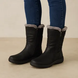 CC RESORTS GOOSE BLACK Cozy Feel Cushioned heel