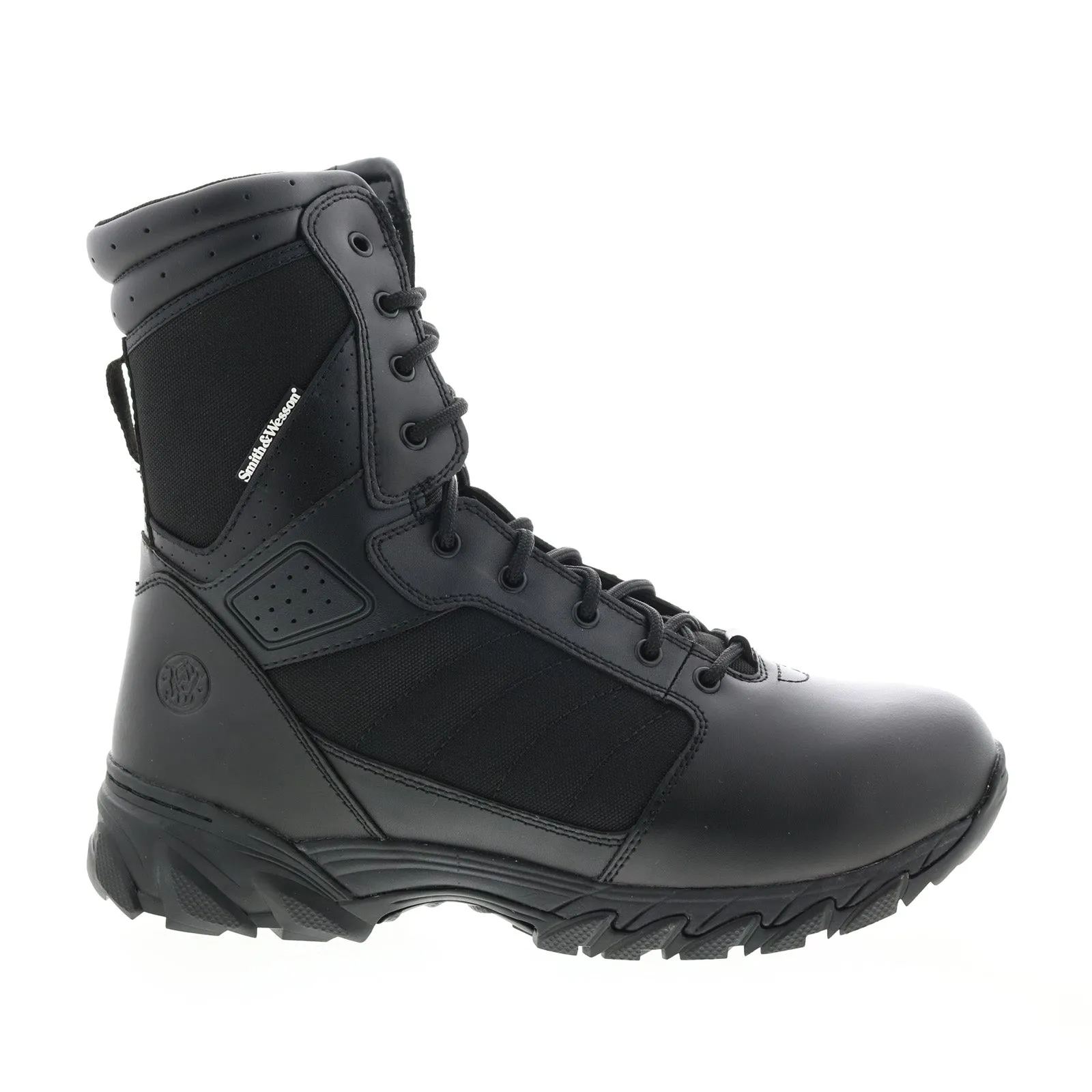Hybrid style Soft Cushioning Smith & Wesson Breach 2.0 8" Side Zip 810201 Mens Black Tactical Boots