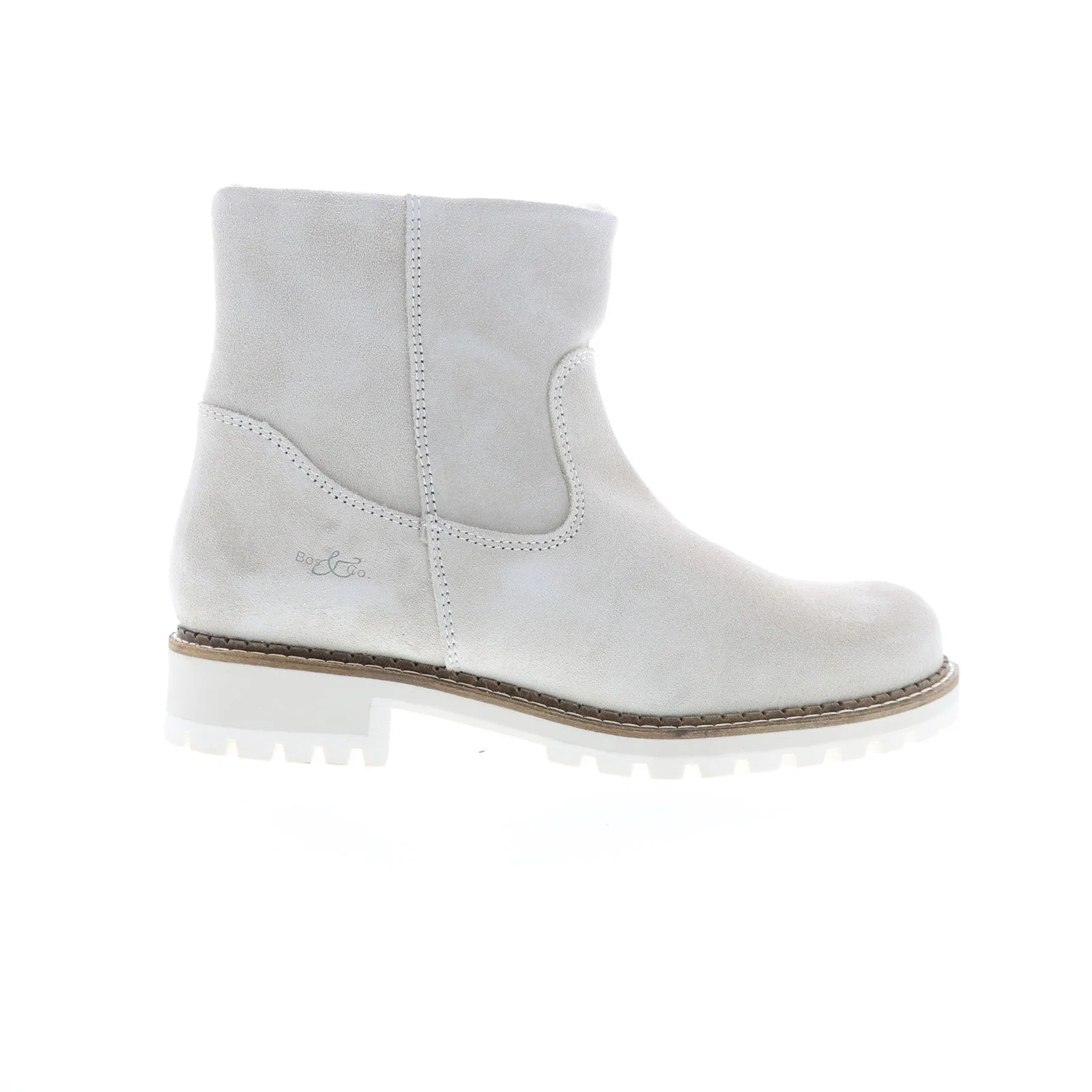 Bos. & Co. Calib Womens Beige Suede Lace Up Casual Dress Boots Arctic Cold Step Control
