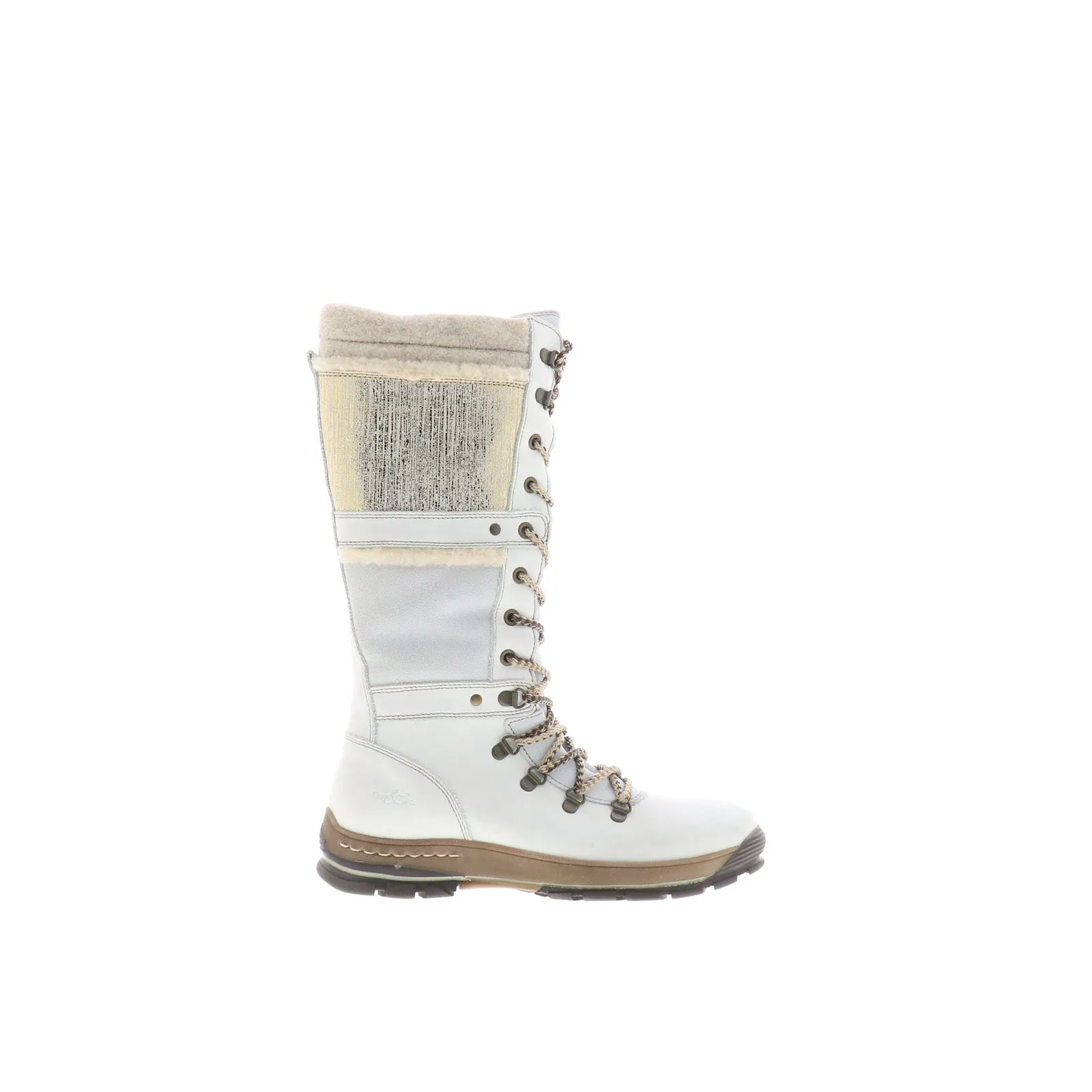 Winter Ready Bos. & Co. Gabriella Womens White Leather Lace Up Casual Dress Boots