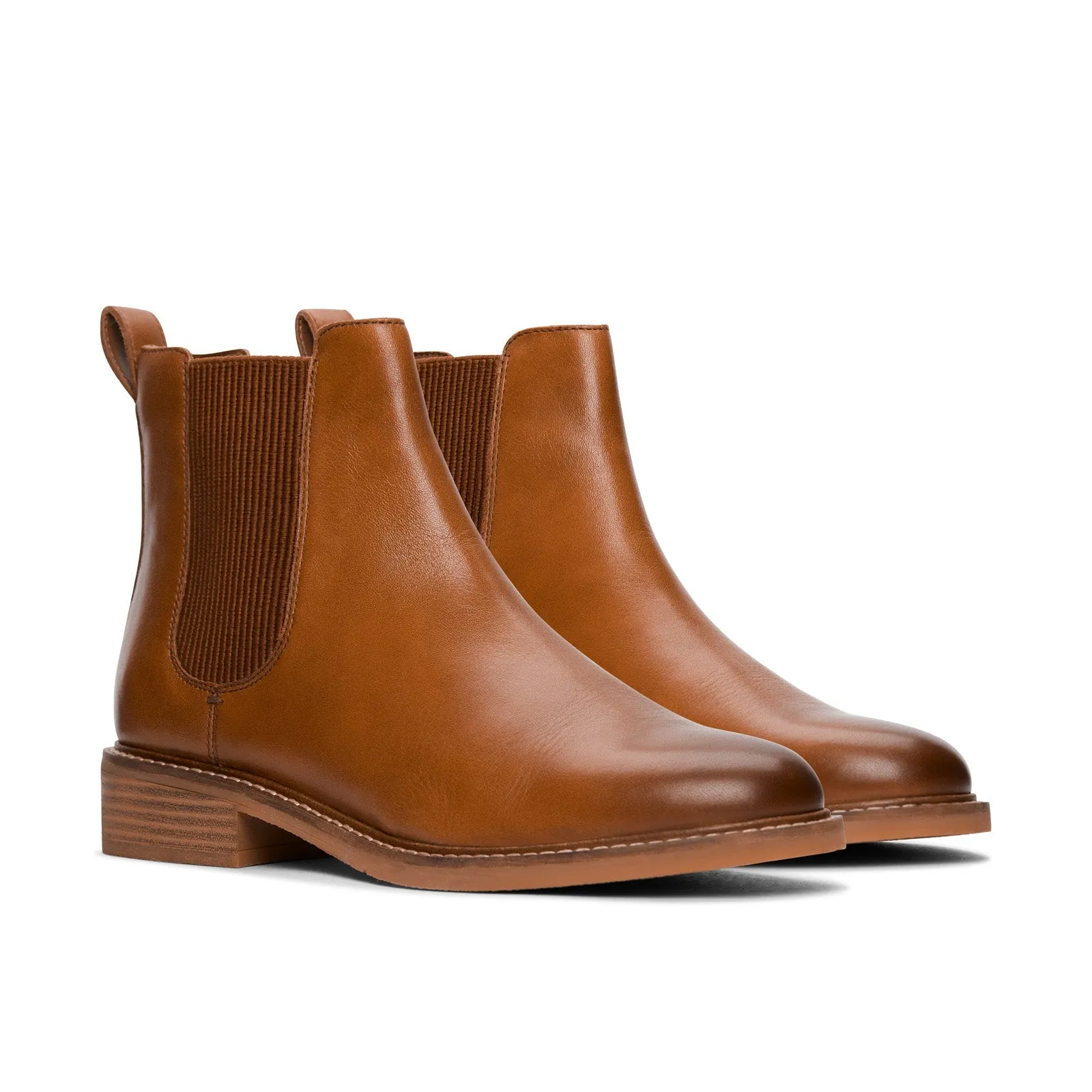 Cool Look Clarks Cologne Arlo 2 26174770 Womens Brown Leather Slip On Chelsea Boots