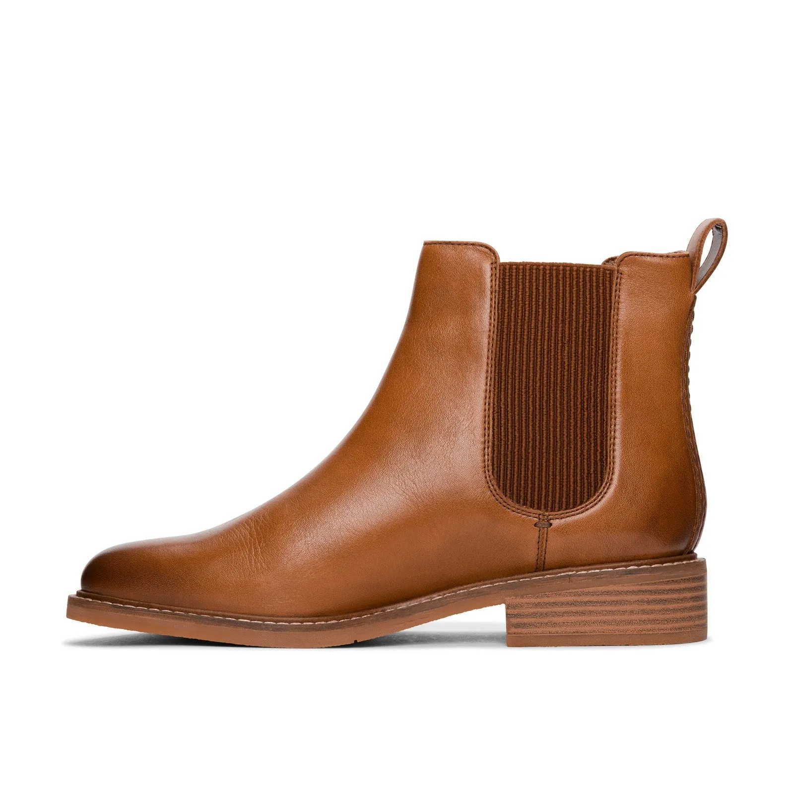 Clarks Cologne Arlo 2 26174770 Womens Brown Leather Slip On Chelsea Boots Tough Terrain Clean Finish