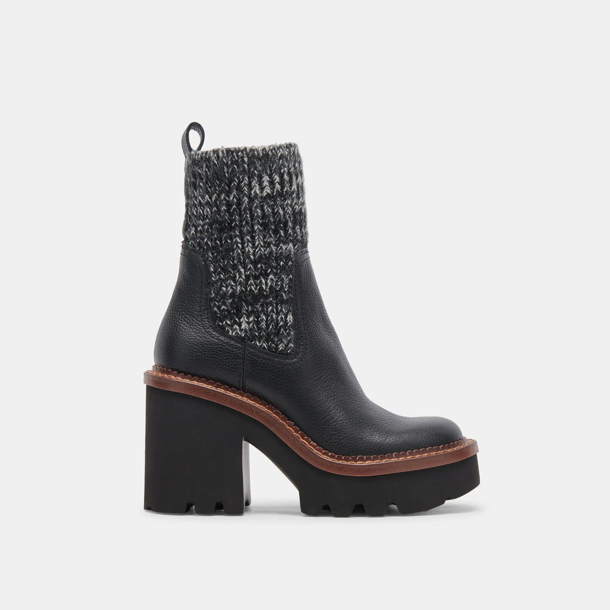 DRAGO BOOTS BLACK LEATHER Urban Feel Comfortable Heel