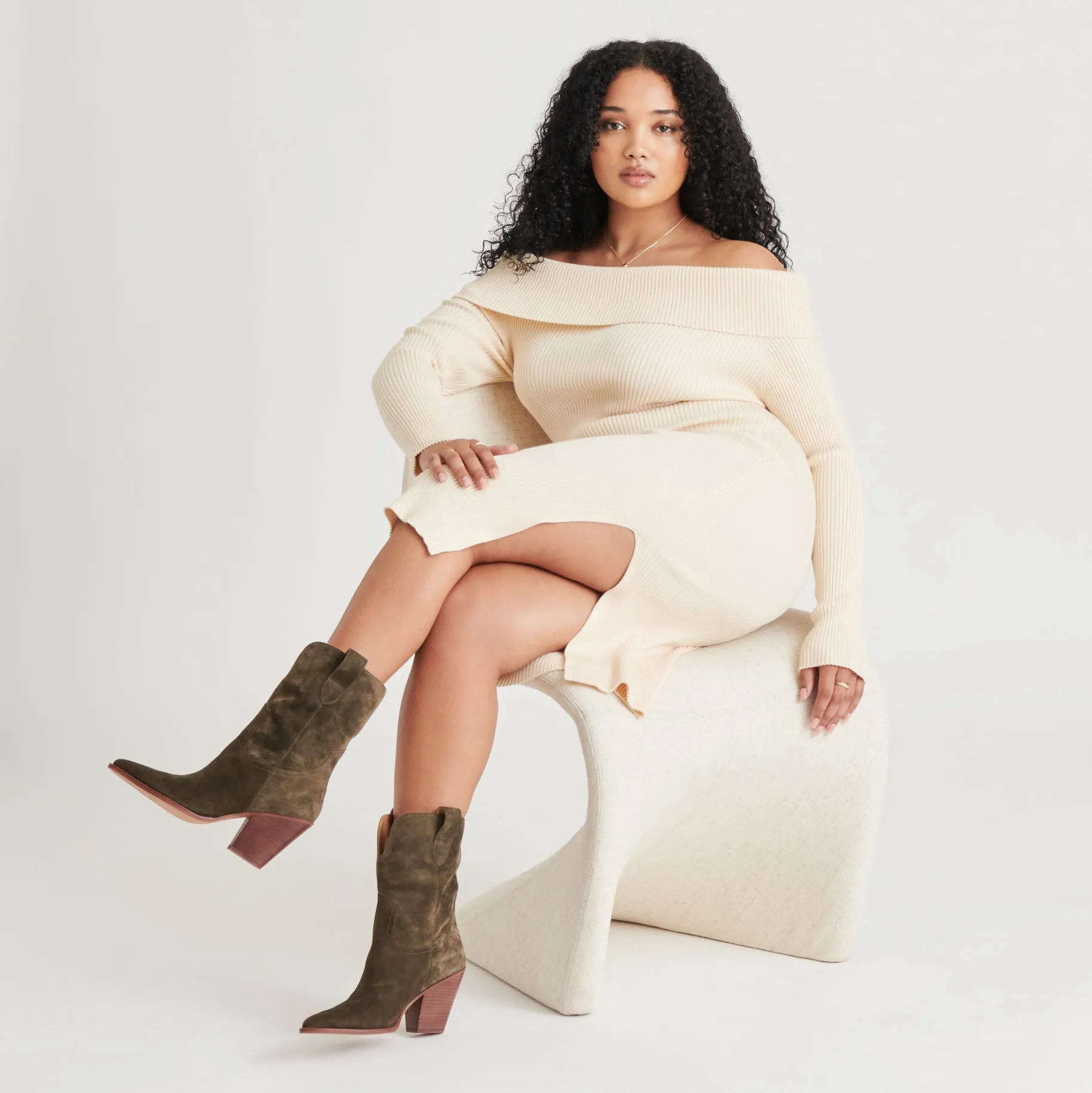 JESSEY BOOTS MOSS SUEDE Metallic Accent