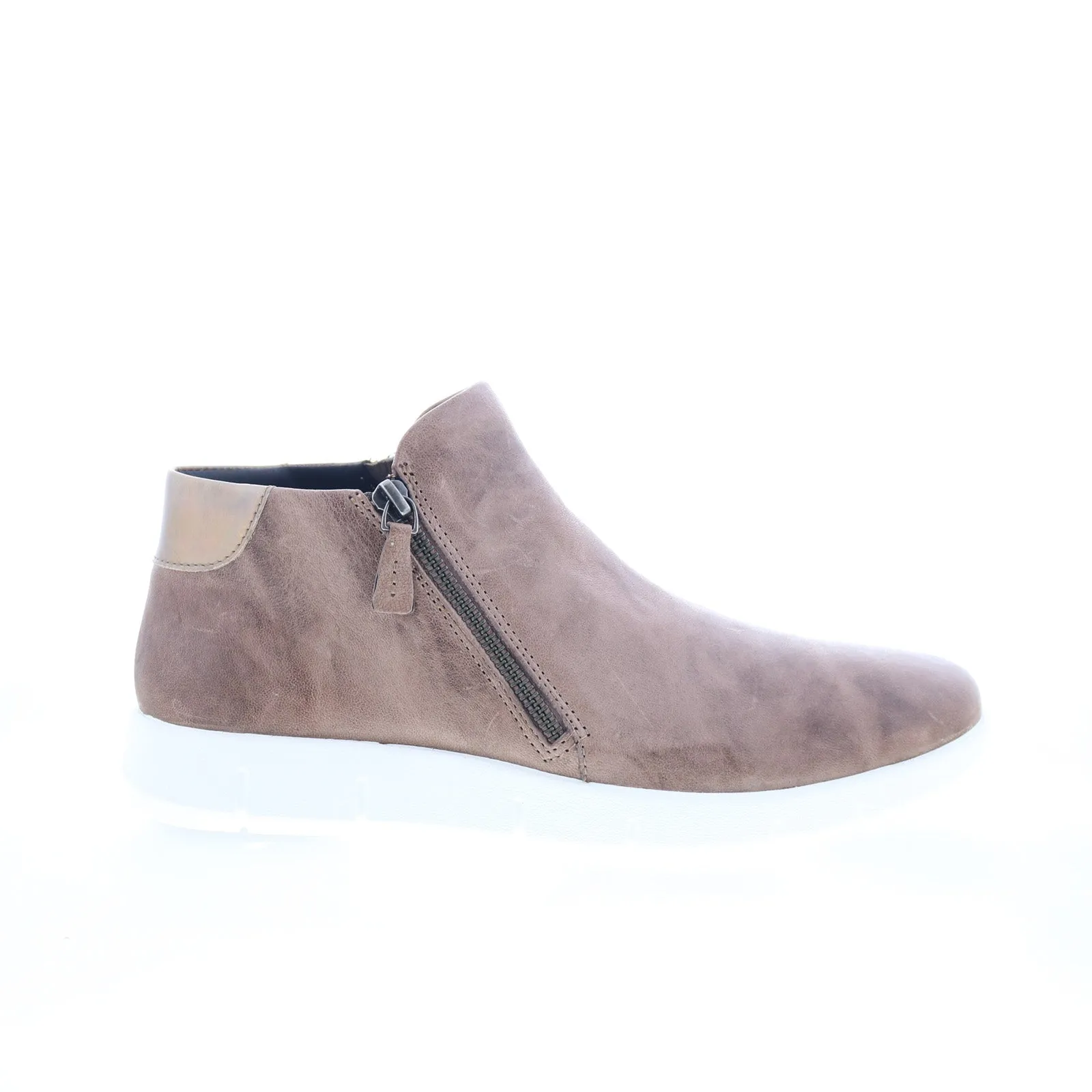 Johnston & Murphy Emery Zip Bootie Womens Brown Ankle & Booties Boots Wide toe box