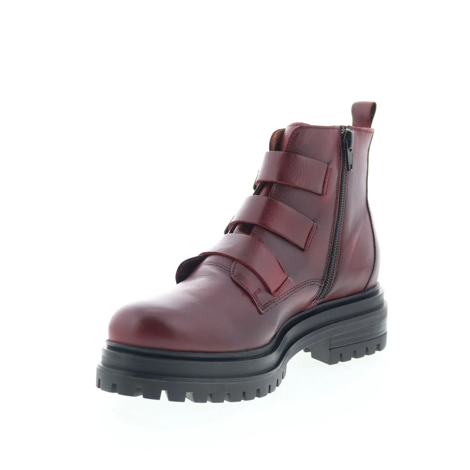 Narrow Fit Trail Comfort Miz Mooz Lorra Womens Burgundy Leather Zipper Casual Dress Boots