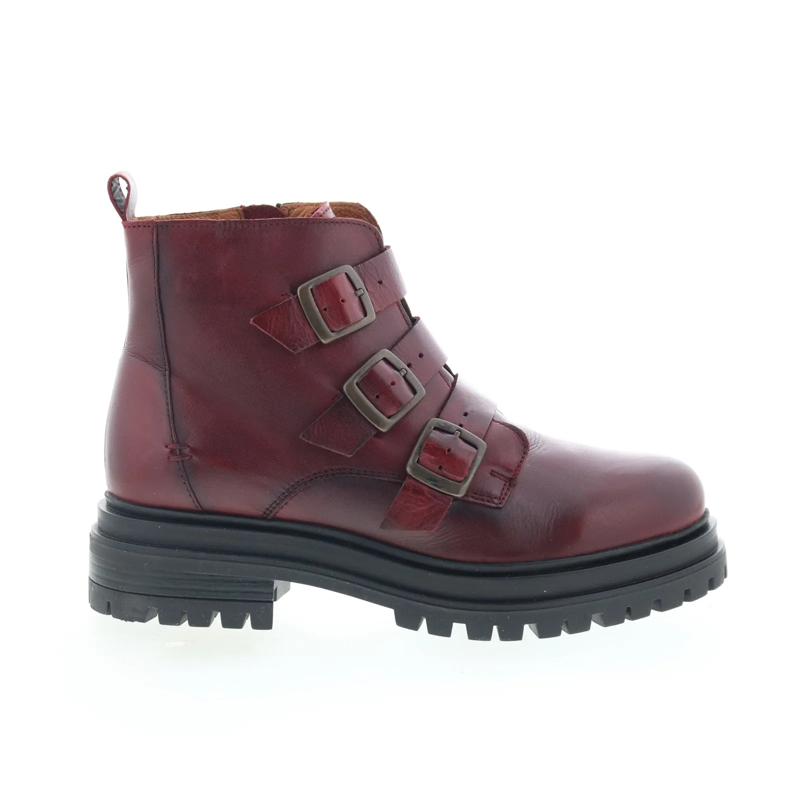 Good elasticity Long Hike Miz Mooz Lorra Womens Burgundy Leather Zipper Casual Dress Boots