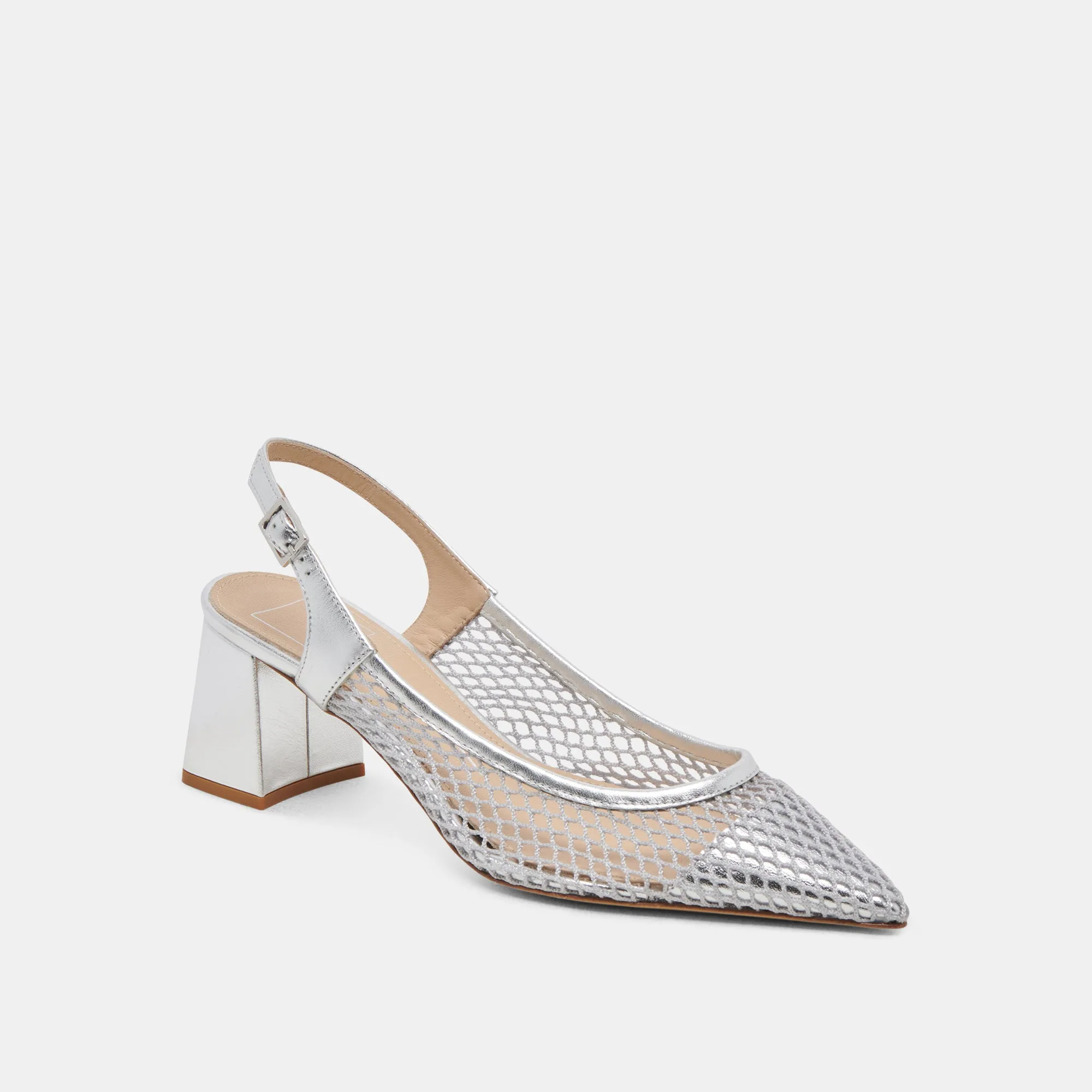 BLONDI HEELS SILVER MESH Harvest Walk