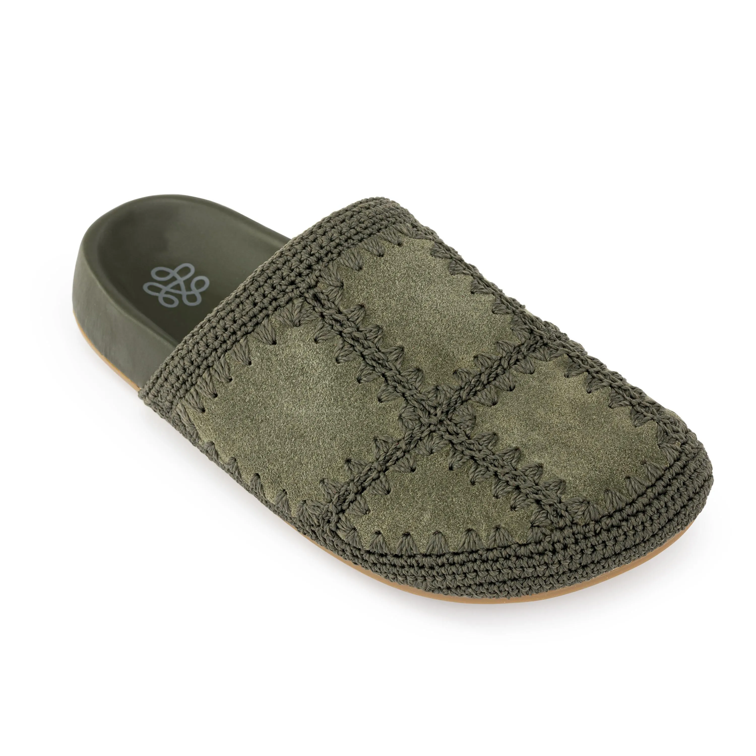 Bolinas Clog - Leather - Moss Suede Patch Durable Material