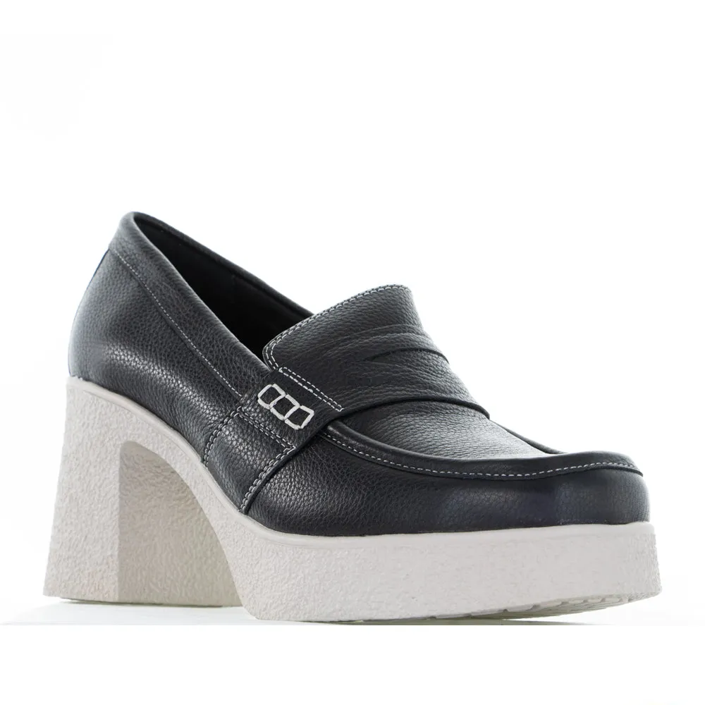 Textured Heels TAMARA LONDON BASIE BLACK MILLED