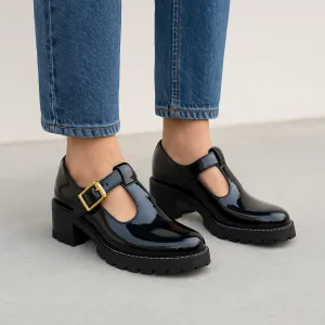Bold Wedding Heels BRESLEY DERRY BLACK PATENT