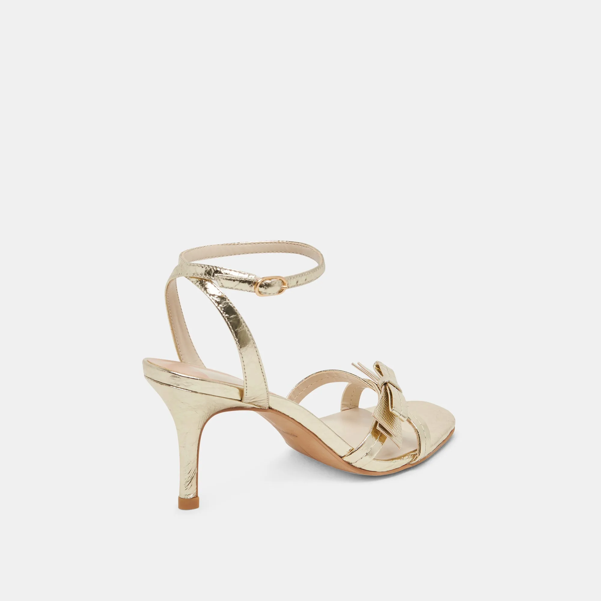 GALOR HEELS GOLD DISTRESSED LEATHER Ultra High Heels