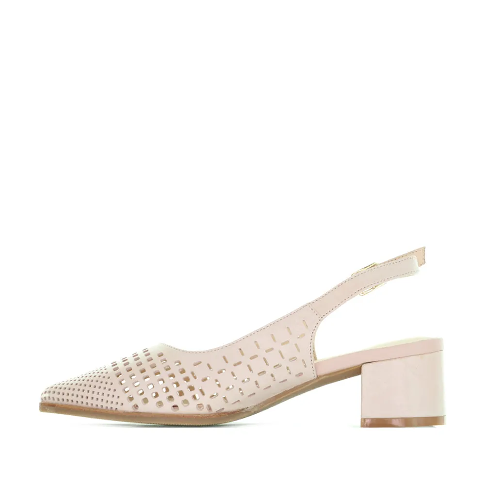 Slip-Resistant Heels Open Toe Pumps LE SANSA DRUSILLA BLUSH