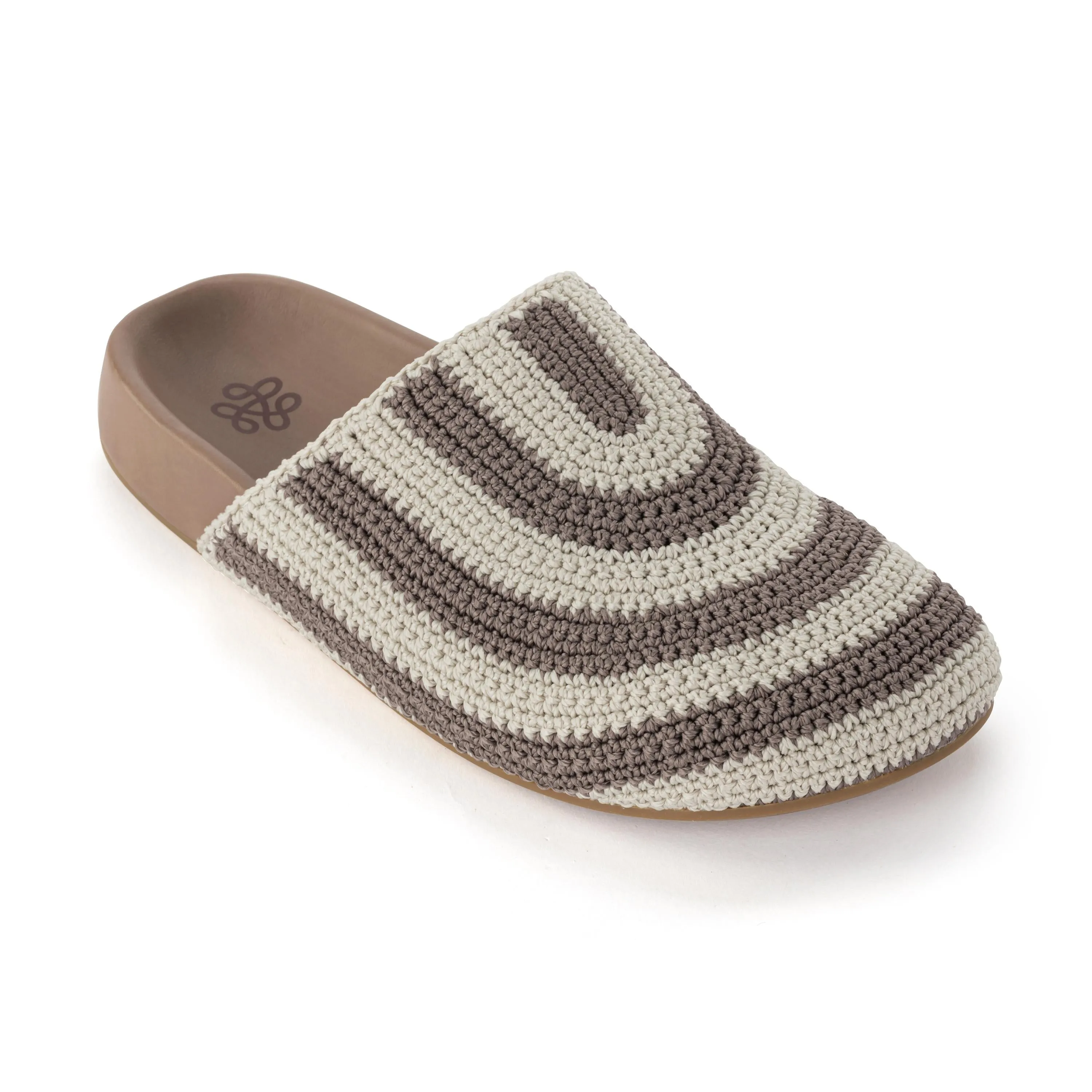 Street Fit Winter Base Bolinas Clog - Hand Crochet - Mushroom Stripe
