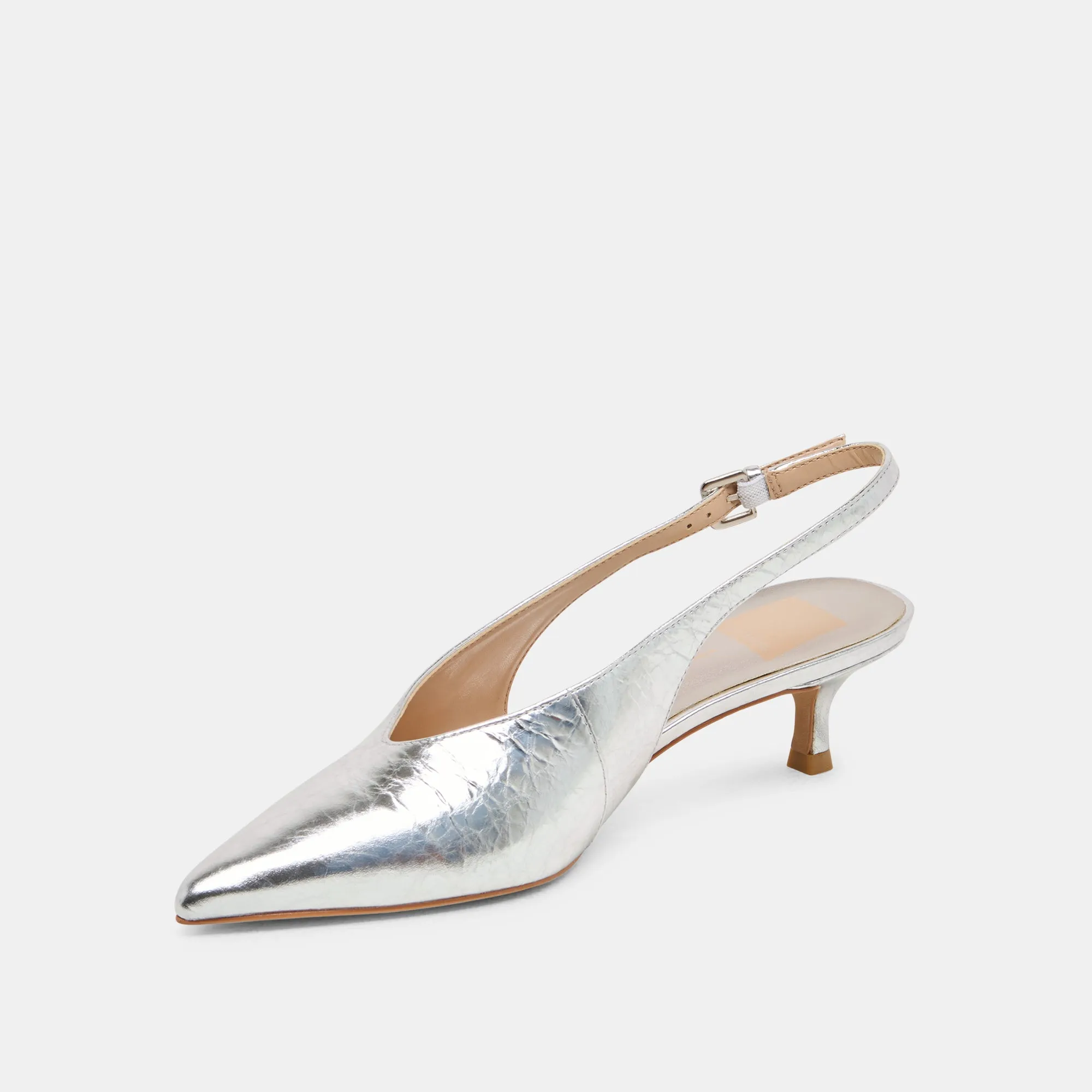 Eva Midsole Court ALENNA HEELS SILVER DISTRESSED LEATHER