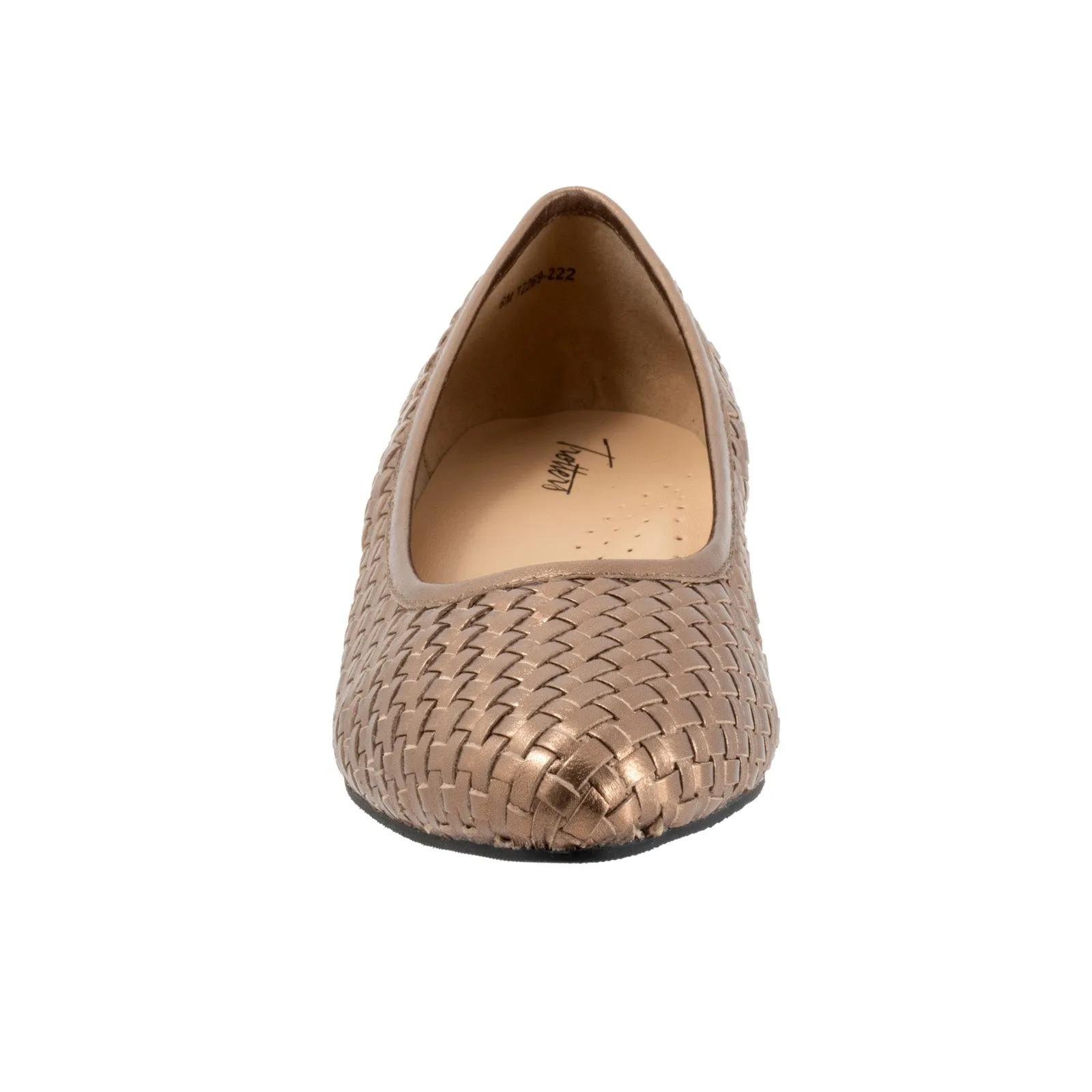 Flexible Design Trotters Jade T2269-222 Womens Brown Narrow Leather Pumps Heels Shoes