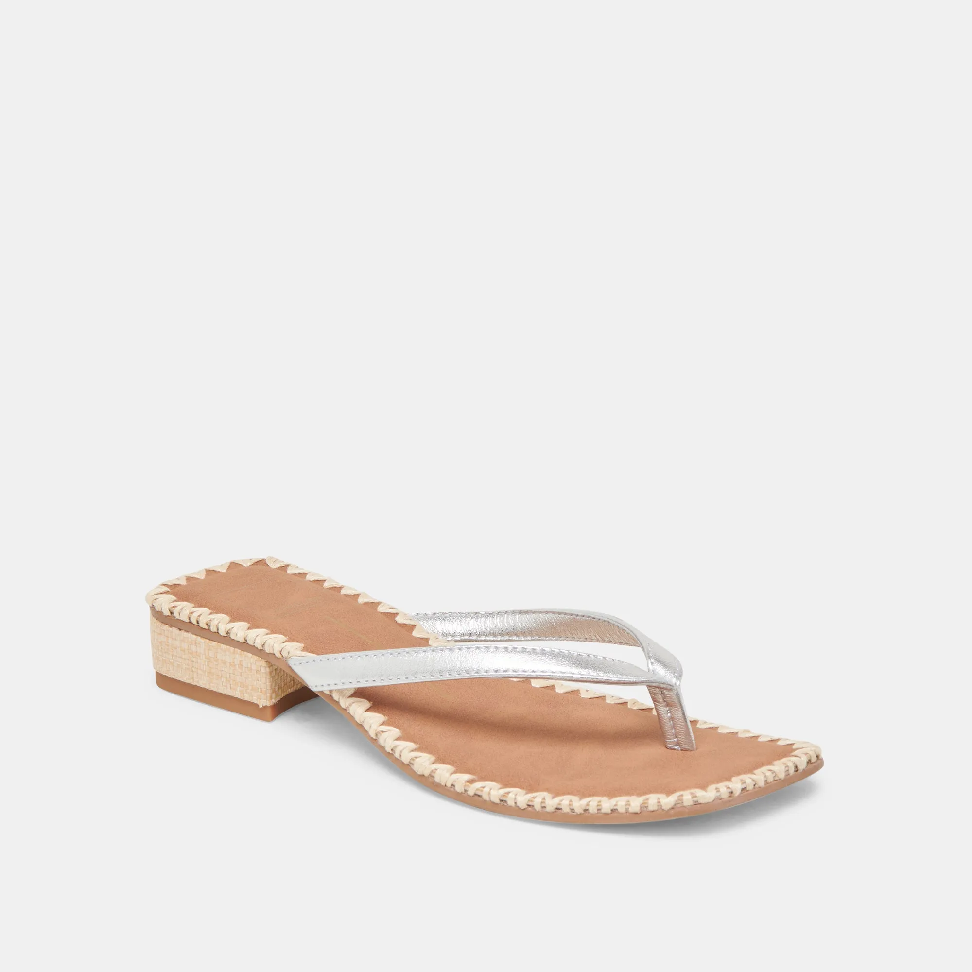 Comfy Strap Modern Steps BARTY SANDALS SILVER METALLIC LEATHER