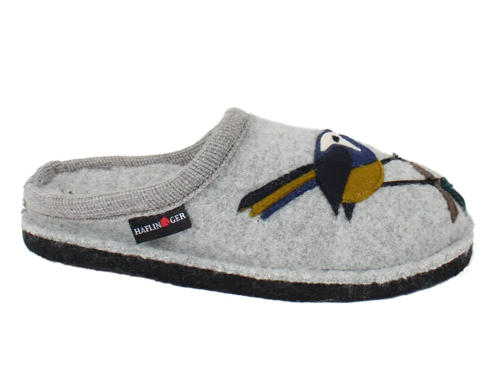 Haflinger Slippers Flair Songbird Grey Cozy Slip Footwear