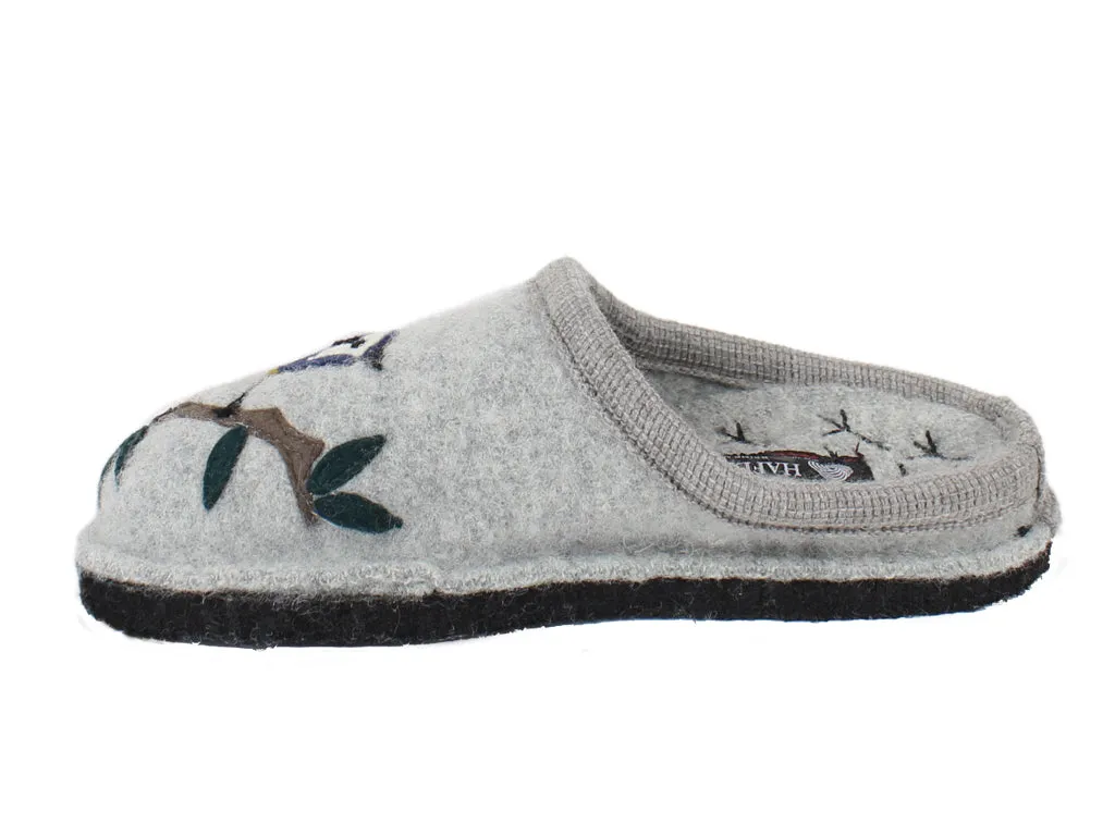 Durable Design Easy To Slip Haflinger Slippers Flair Songbird Grey