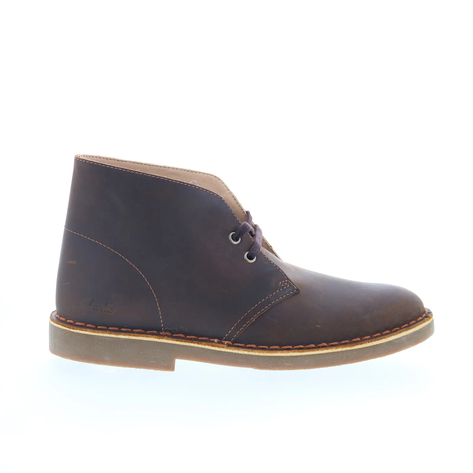 Clarks Desert Boot 2 26155671 Womens Brown Leather Lace Up Chukkas Boots Textile Lining