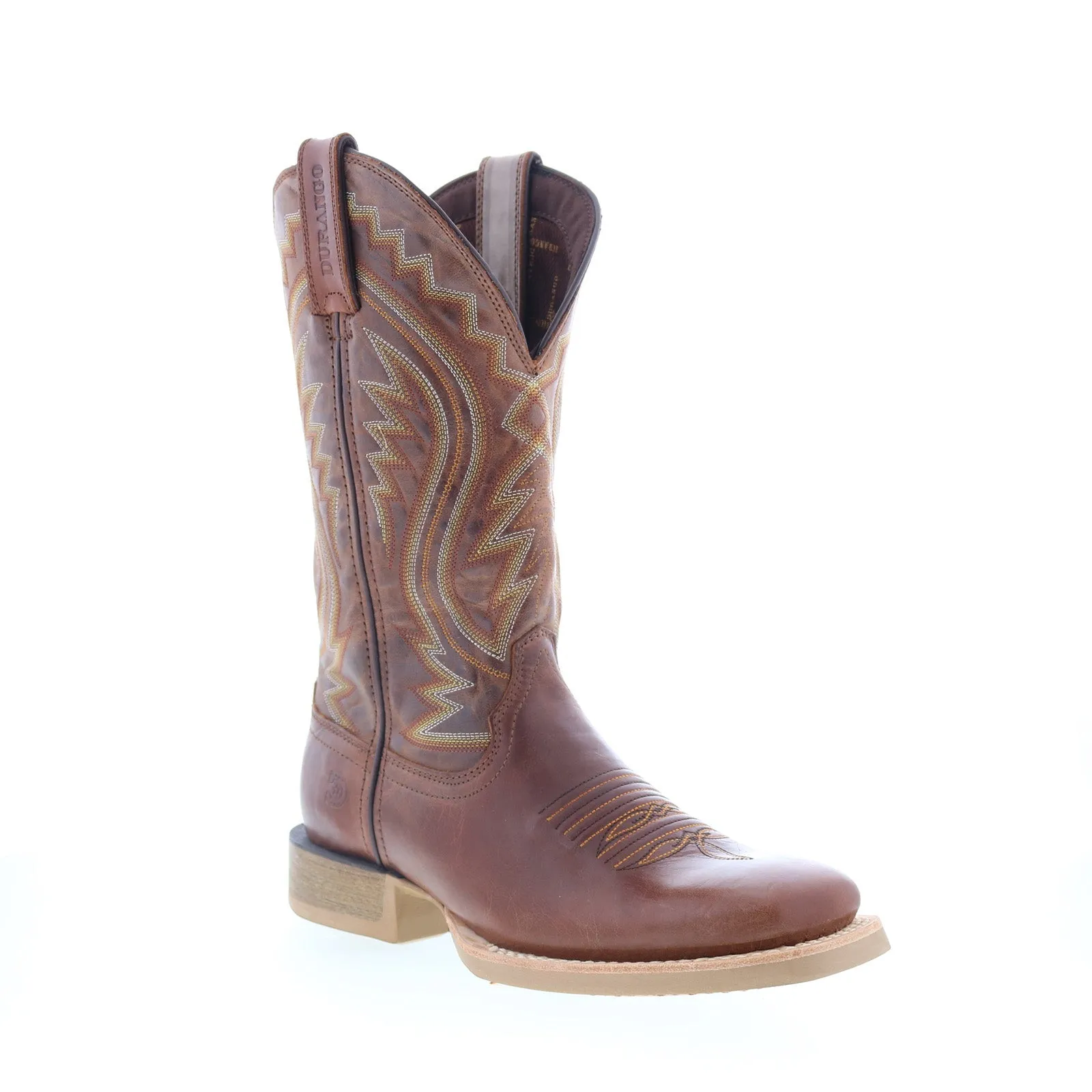 Durango Rebel Pro DDB0394 Mens Brown Leather Slip On Western Boots Sport Inspired zipper