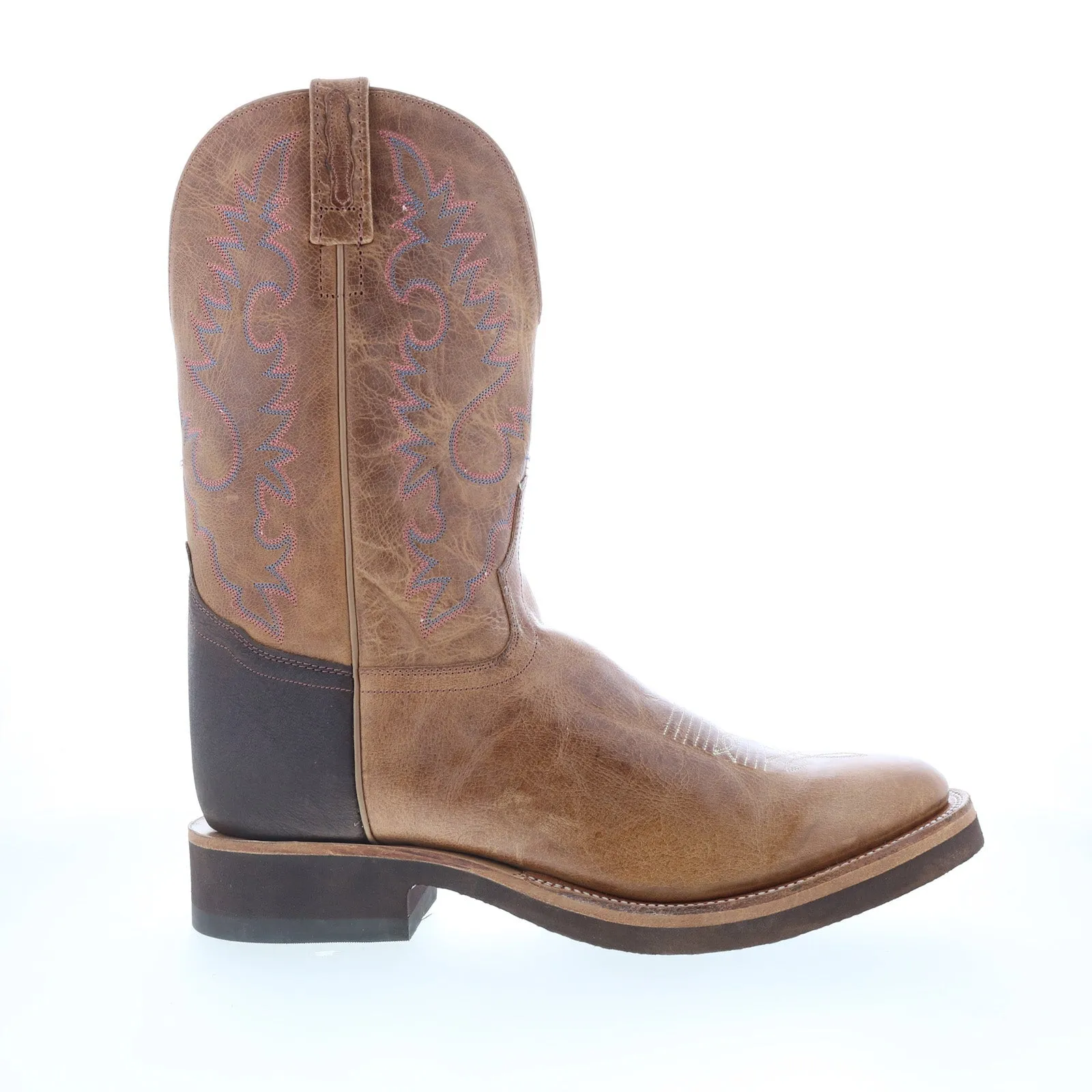 Trail Comfort Jama Old West 1639M Mens Brown Wide Leather Cowboy Western Boots