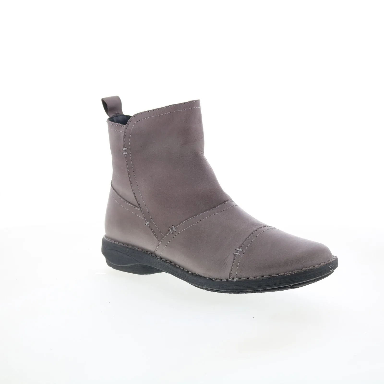 Miz Mooz Pyper Womens Gray Leather Zipper Ankle & Booties Boots zipper