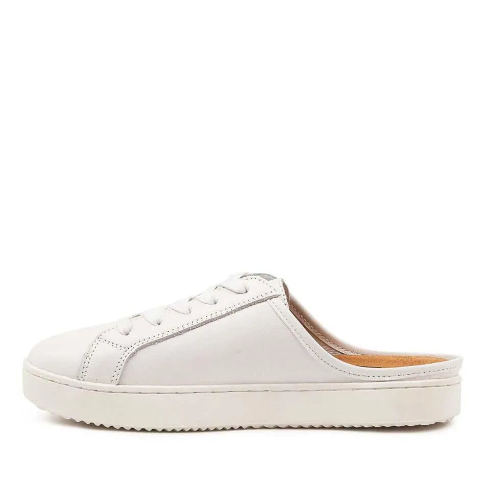 ALFIE & EVIE VANGO WHITE SILVER Soft Lining Casual Elegant Style