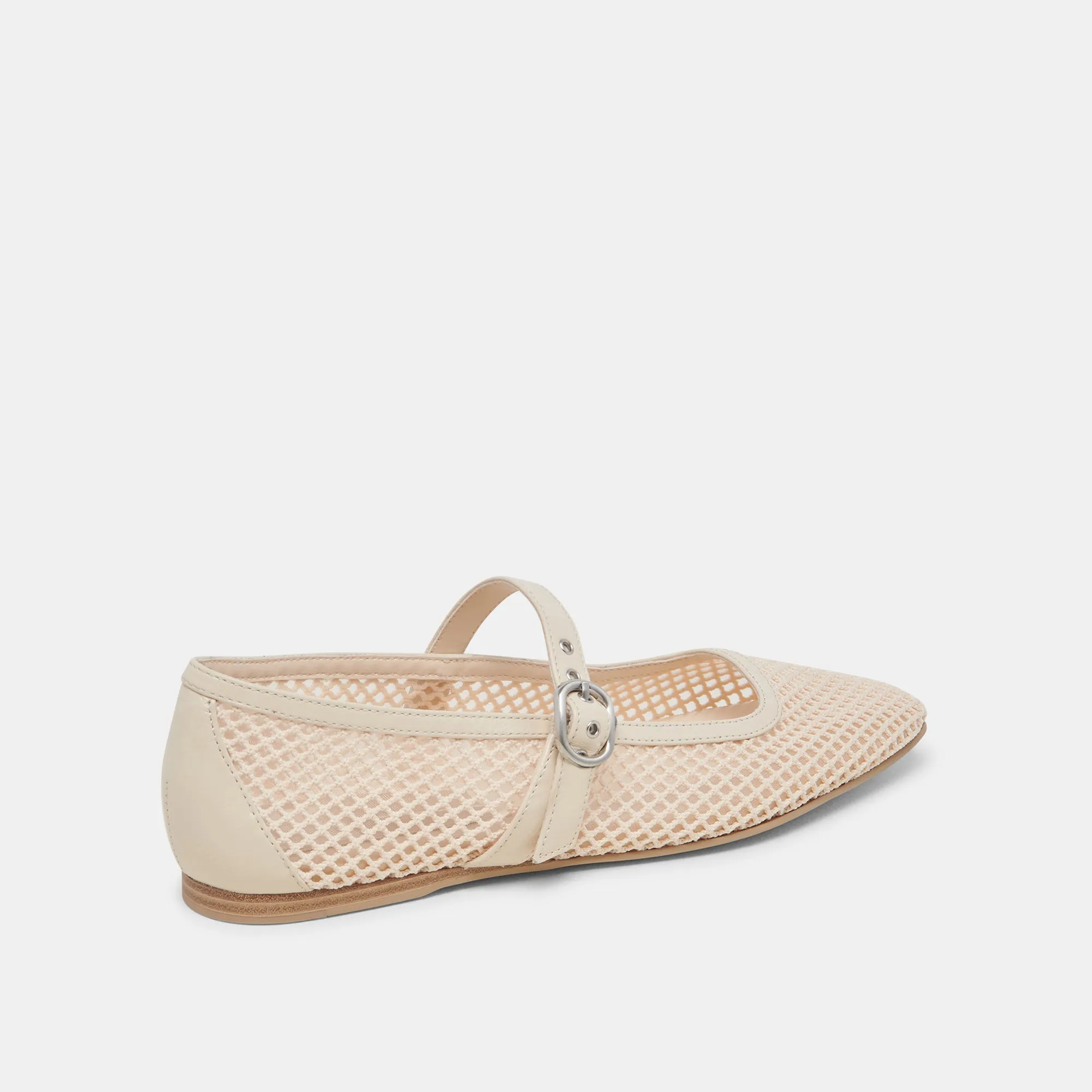 Padding RODNI MESH BALLET FLATS CREME WOVEN MESH